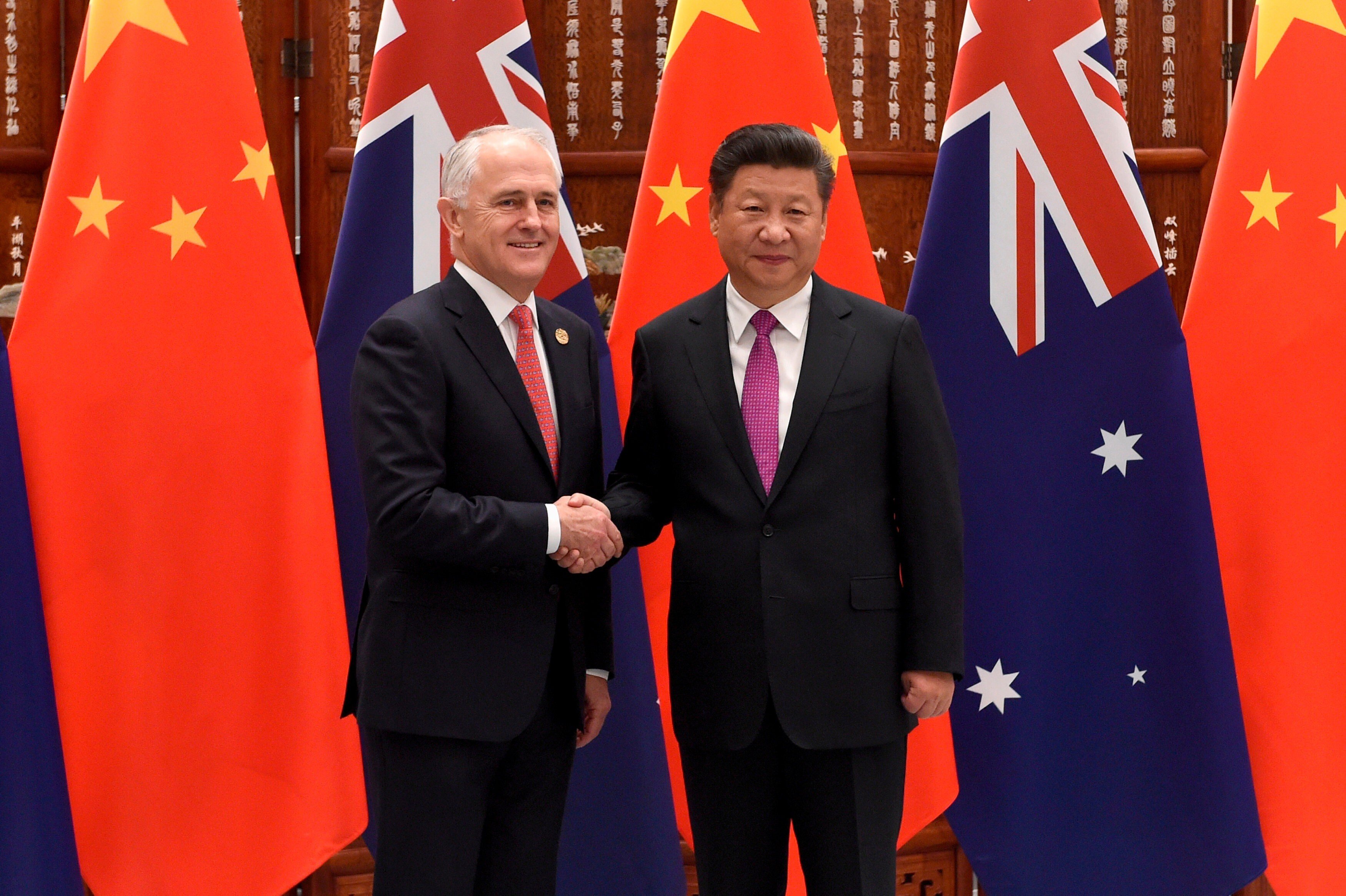 Former Australian prime minister Malcolm Turnbull shakes hands with Chinese President Xi Jinping ahead of a G20 Summit in Hangzhou in 2016. Turnbull said Xi had ‘changed’. Photo: Reuters