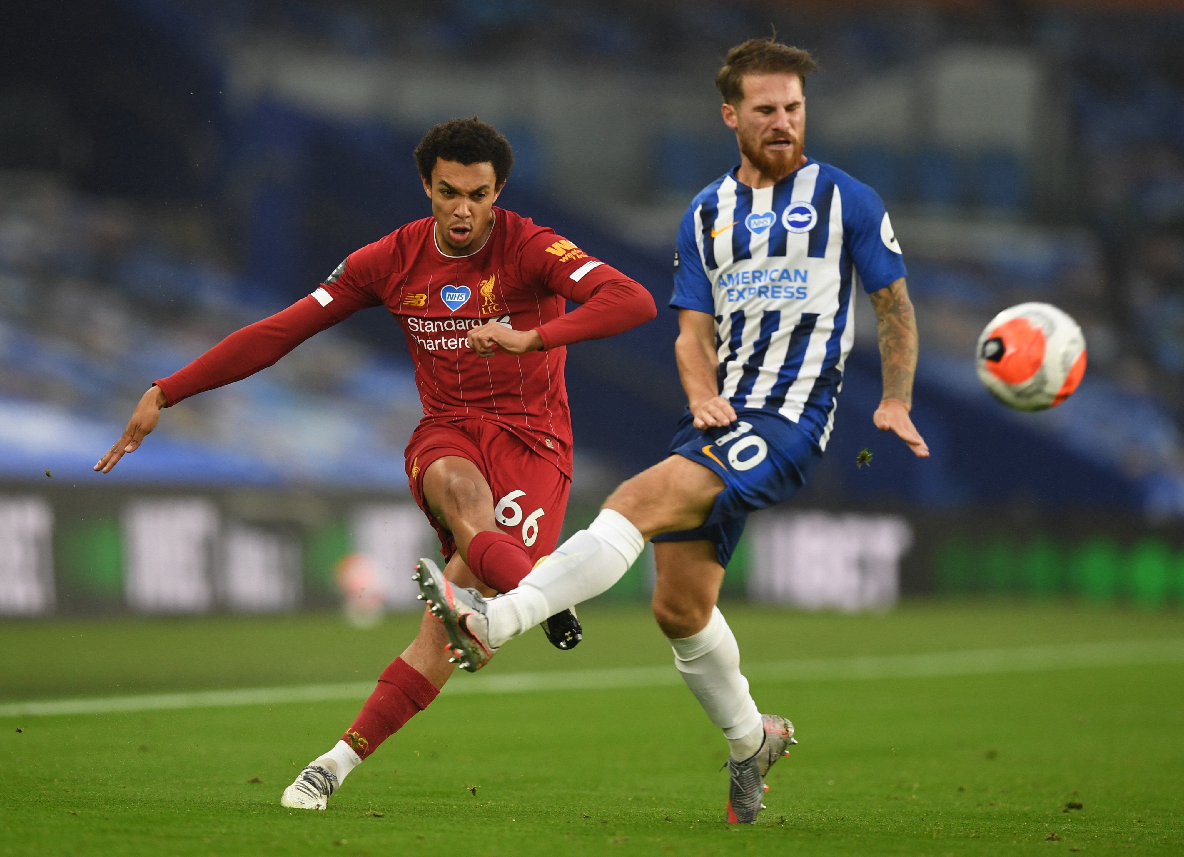 Liverpool's Trent Alexander-Arnold in English Premier League action against Brighton & Hove Albion. Photo: Reuters