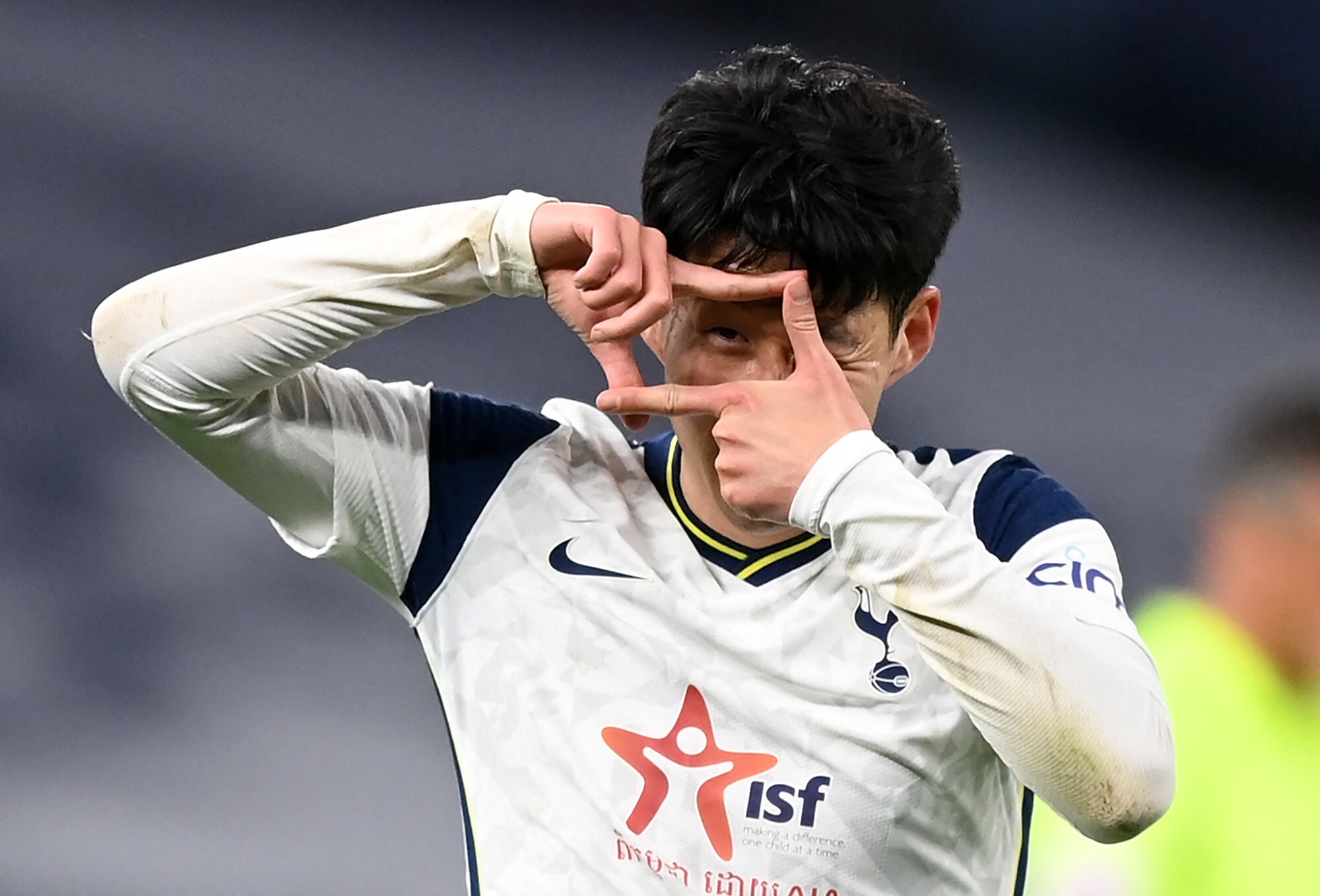 Tottenham Hotspur’s South Korean star Son Heung-Min celebrates scoring in the English Premier League against Sheffield United. Photo: AFP