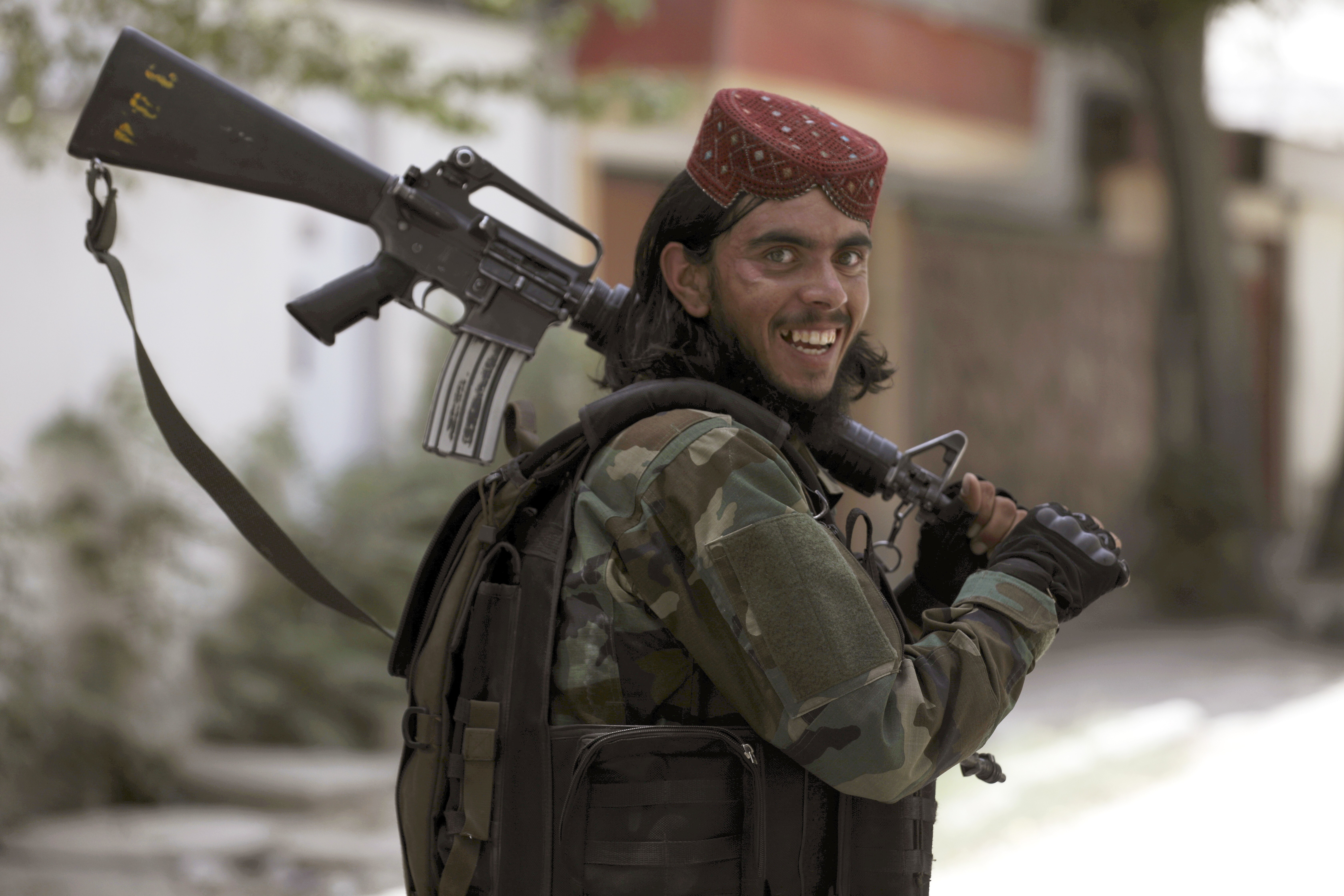 A Taliban fighter in Kabul, Afghanistan. Photo: AP