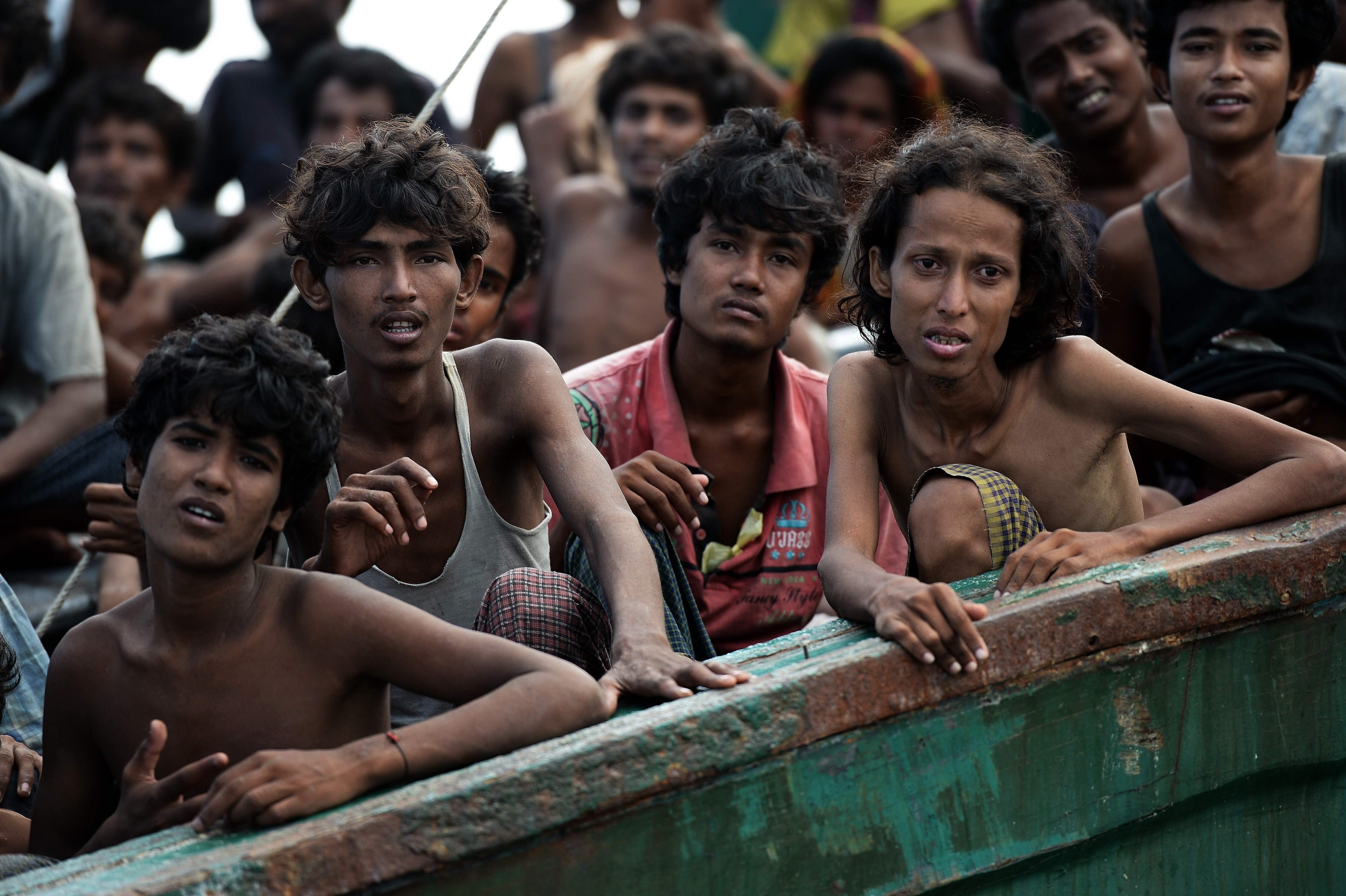 Rohingya migrants in a boat drifting in Thai waters during the Andaman Sea crisis of 2015. Photo: AFP