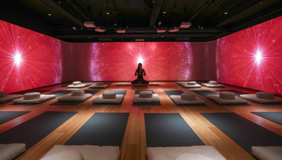 The soundscape room at the Fivelements Habitat wellness centre at Times Square. Photo: Jonathan Wong