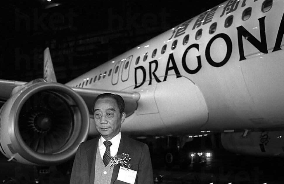 The late Chao Kuang-piu, founder of Novetex Textile and co-founder/chairman of Hong Kong’s Dragonair, during a ceremony marking the delivery of the carrier’s first Airbus A320 single-aisle aircraft on March 10, 1993. Photo: Handout