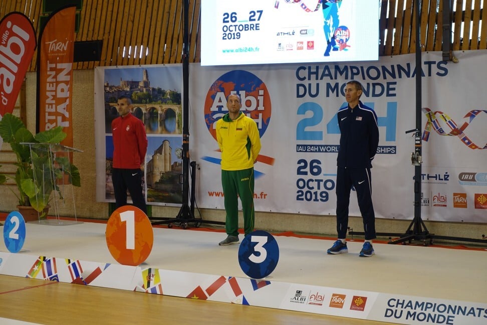 Aleksandr Sorokin is crowned world 24-hour running champion in 2019. Photo: Handout