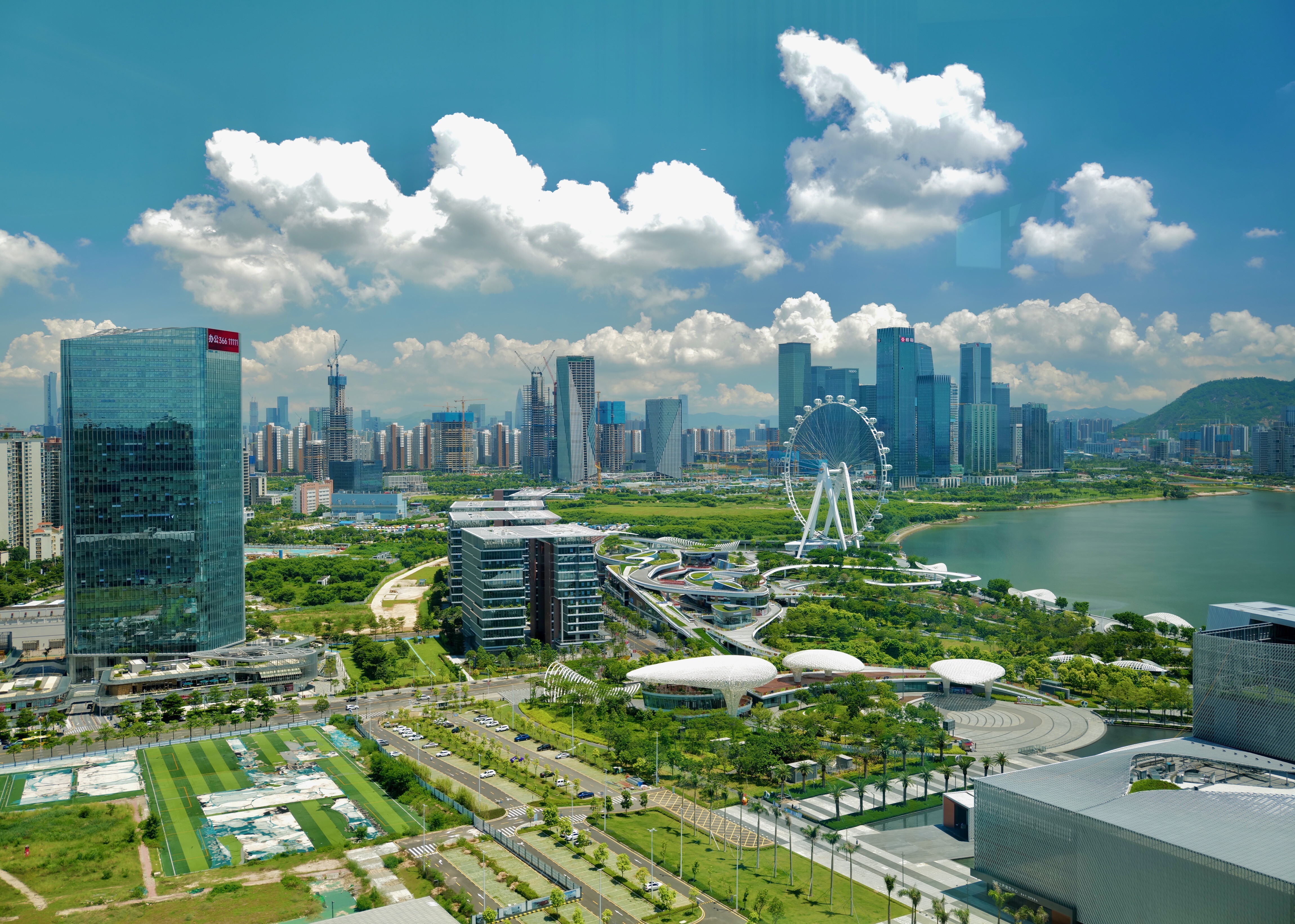 A view of the Qianhai Bay, in Shenzhen city. Photo: China News Service