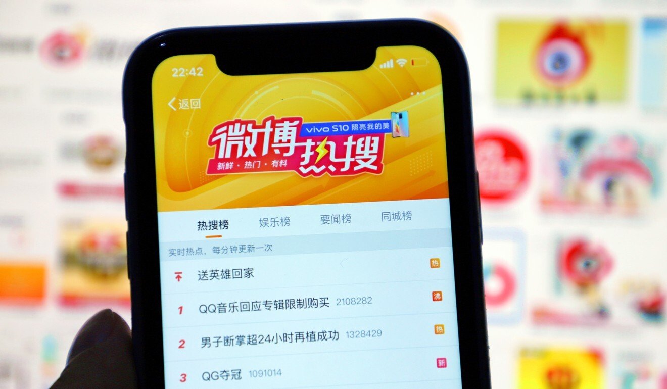 A core part of the Weibo experience is ‘super hashtags’, but they are now facing more scrutiny. Photo: Getty Images