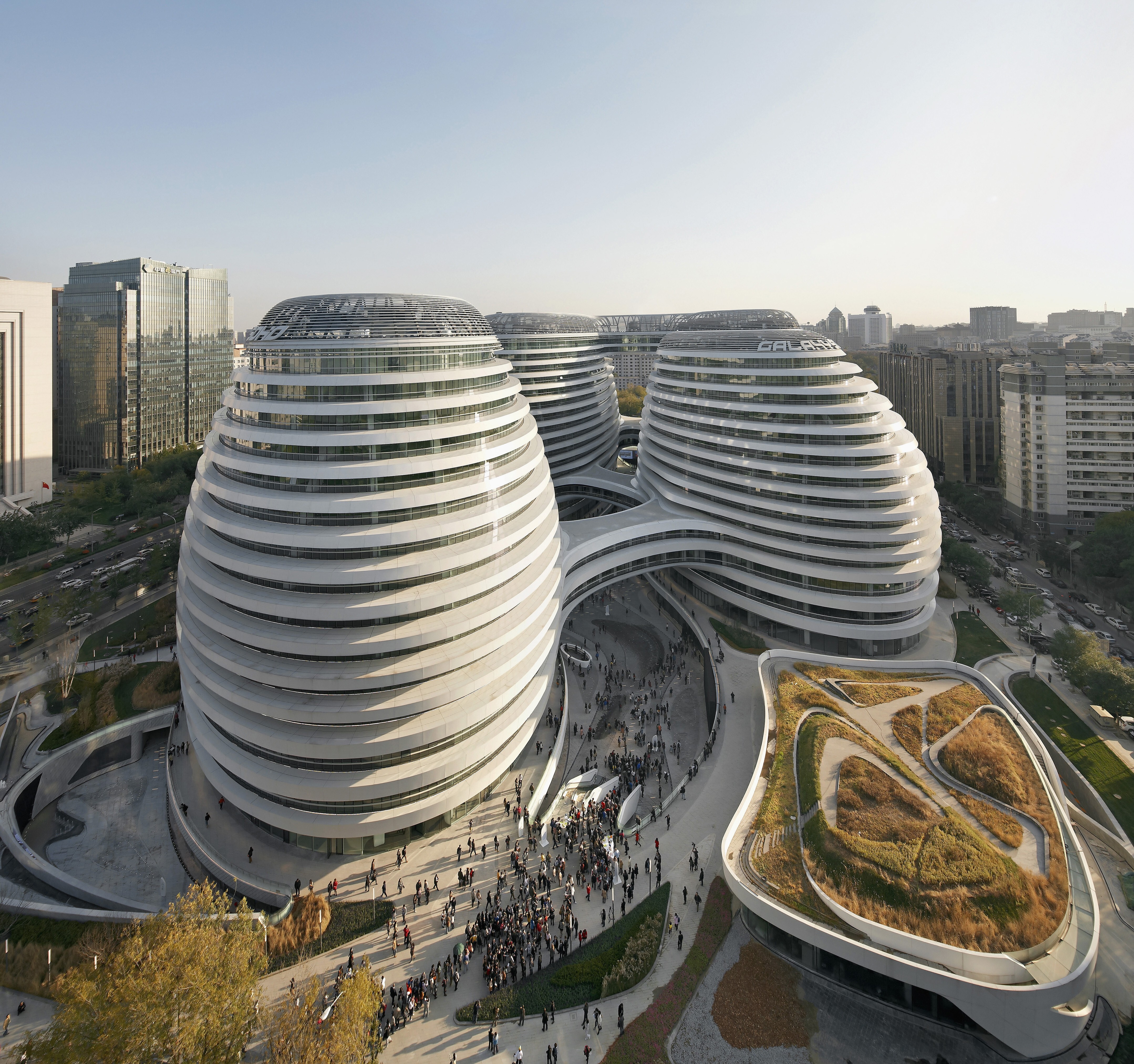 Galaxy Soho real estate project in Beijing, designed by Zaha Hadid Architects. Photo: Handout