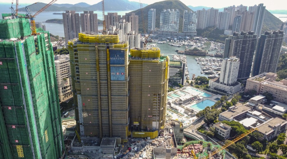 An overall view of Kerry Properties and Sino Land's venture La Marina near Wong Chuk Hang subway station on 9 September 2021. Photo: Martin Chan