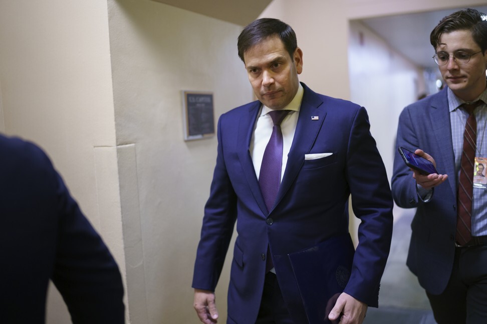 US Senator Marco Rubio, of Florida, arrives as senators head to the chamber to vote on May 27. Rubio is a leading congressional China hawk and has been sanctioned by Beijing for his positions on Hong Kong. Photo: AP