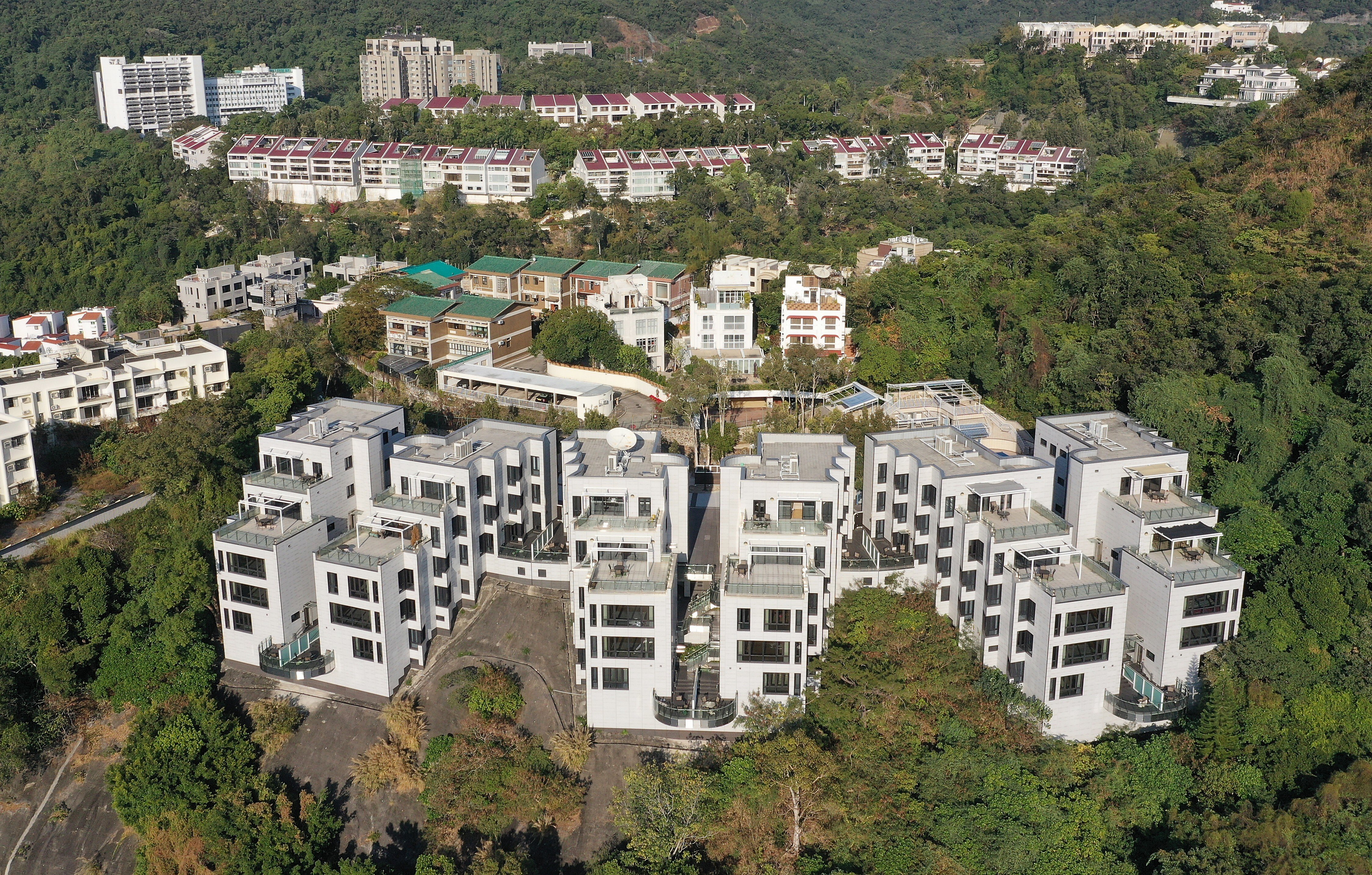 An aerial view of 37 Shouson Hill Road on Hong Kong Island on December 30, 2020. Photo: May Tse