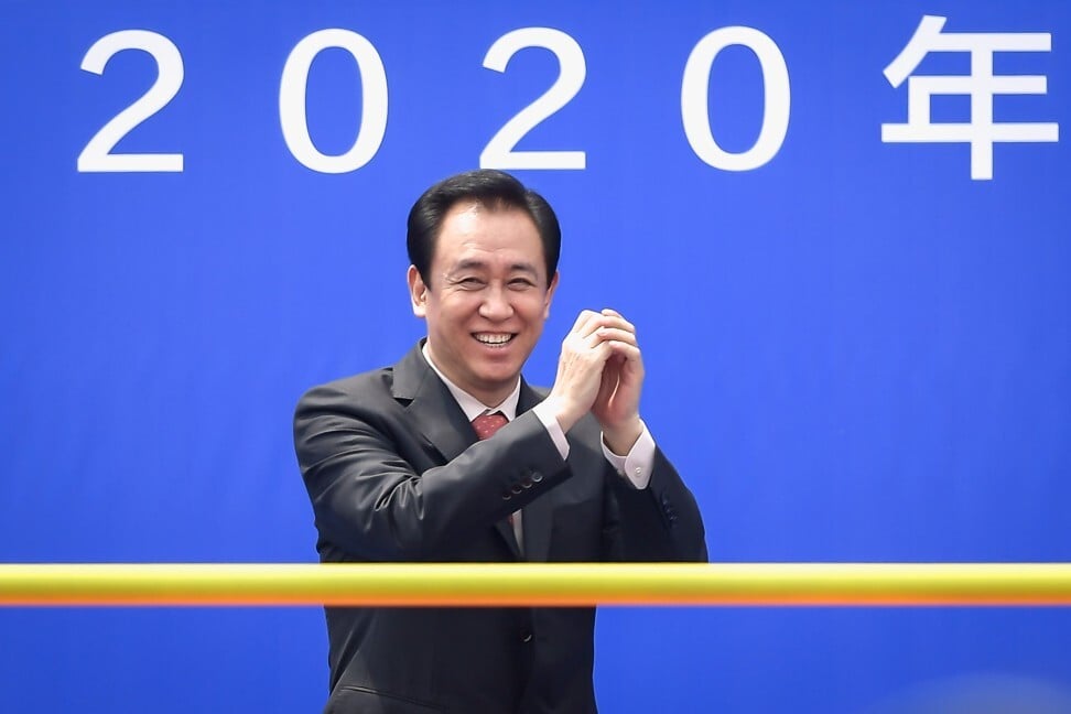 Hui Ka-yan, also known as Xu Jiayin, the billionaire chairman of China Evergrande Group, during the opening ceremony of the home ground of the Guangzhou Evergrande Taobao football team in Guangzhou on 16 April 2020.