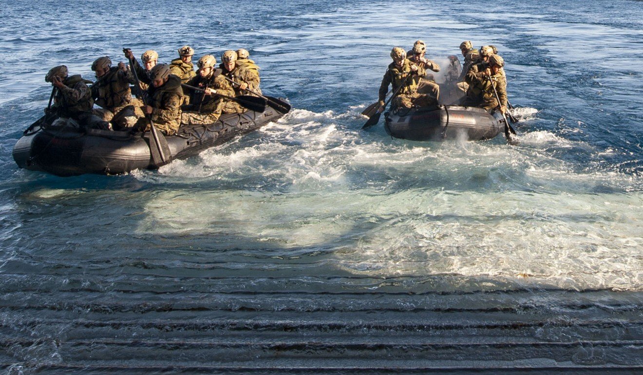 Marines during a military exercise conducted biennially across northern Australia designed to enhance the US-Australia alliance. Photo: US Navy