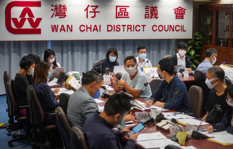District councillors such as those serving Wan Chai must make oaths of allegiance under an extended system introduced by the national security law. Photo: Winson Wong