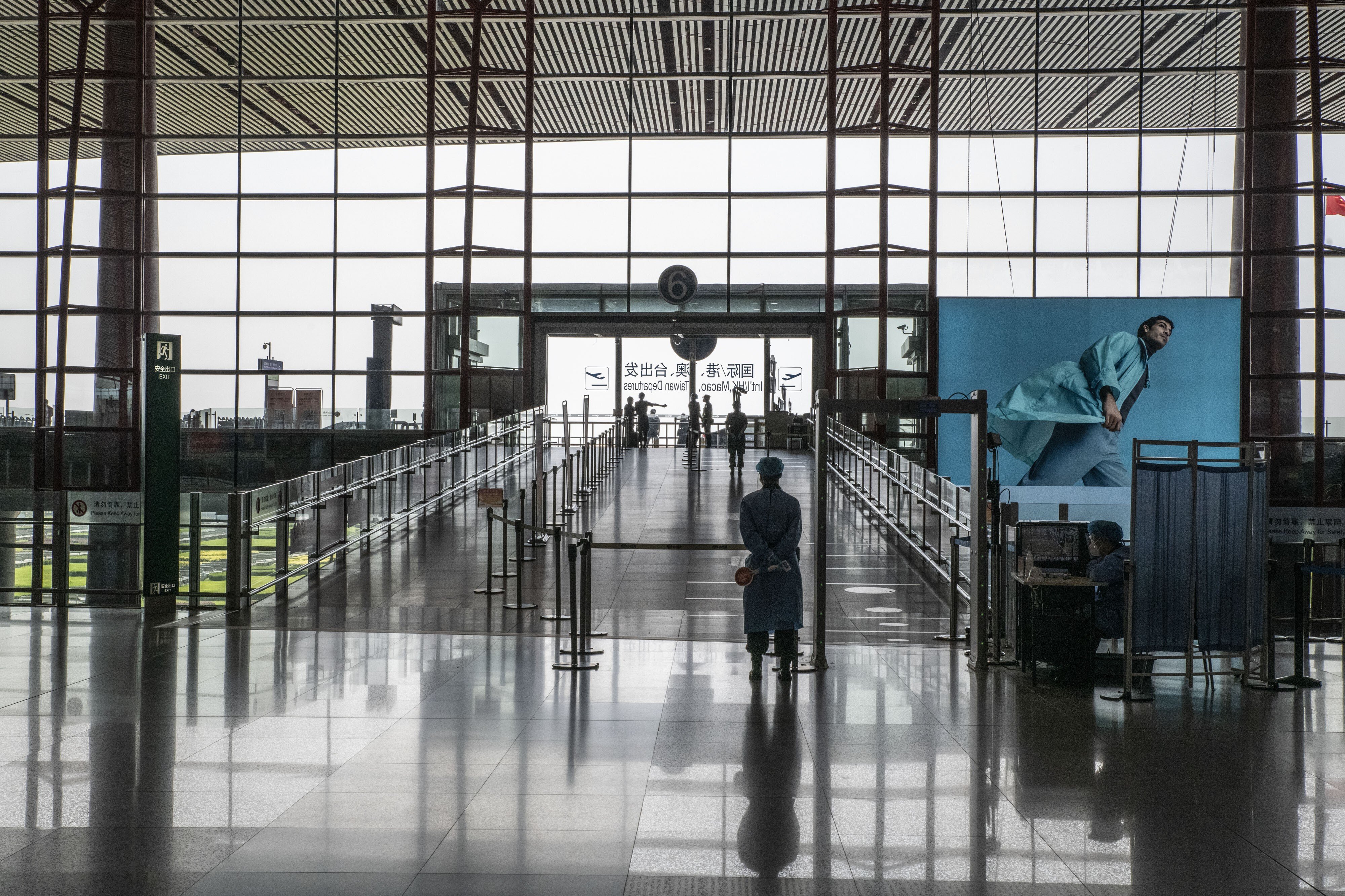 China has closed its borders to most international travel. Photo: Bloomberg
