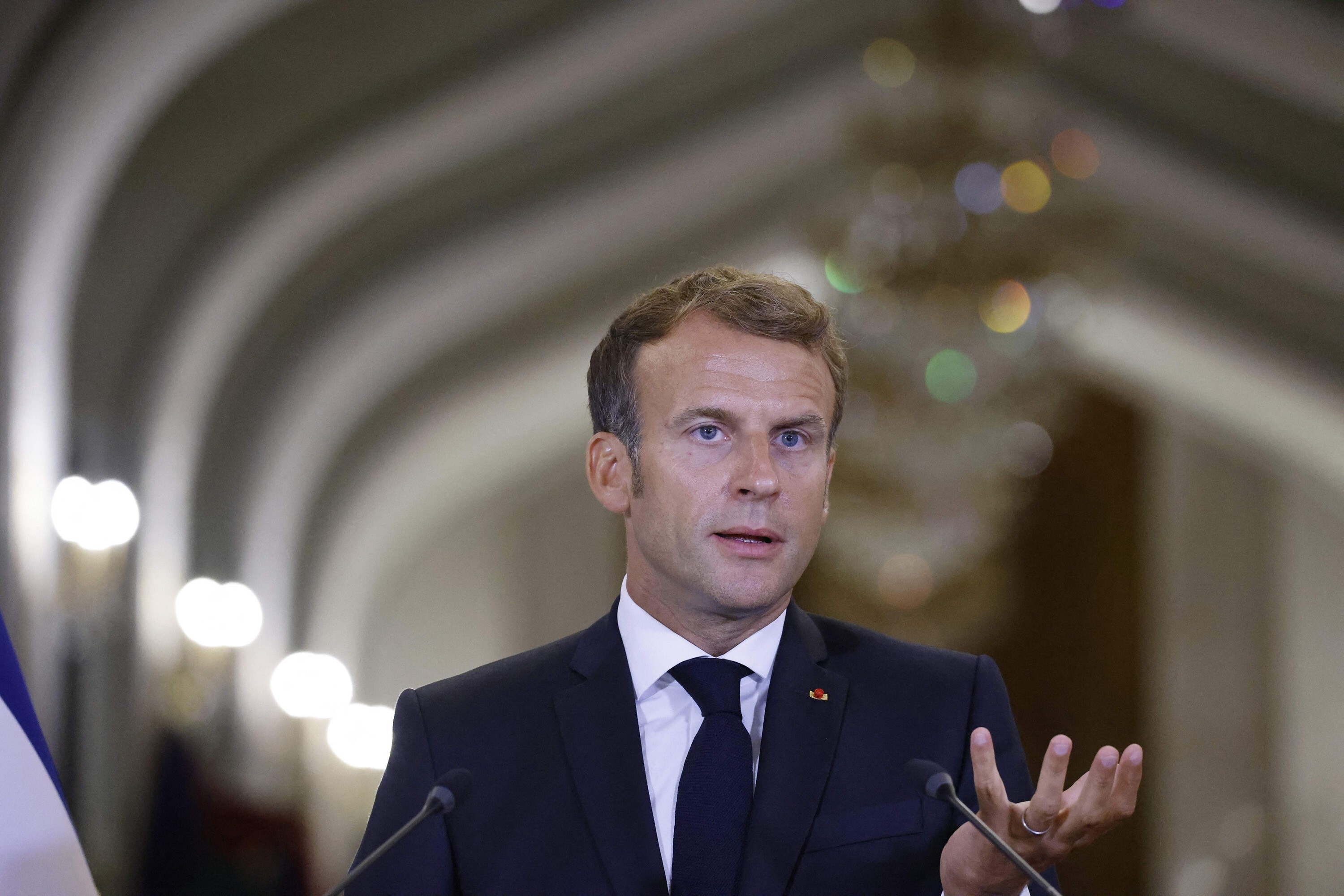 French President Emmanuel Macron has advocated European strategic autonomy, but was upset by the US decision to side with Australia and Britain. Photo: AFP/Getty Images/TNS