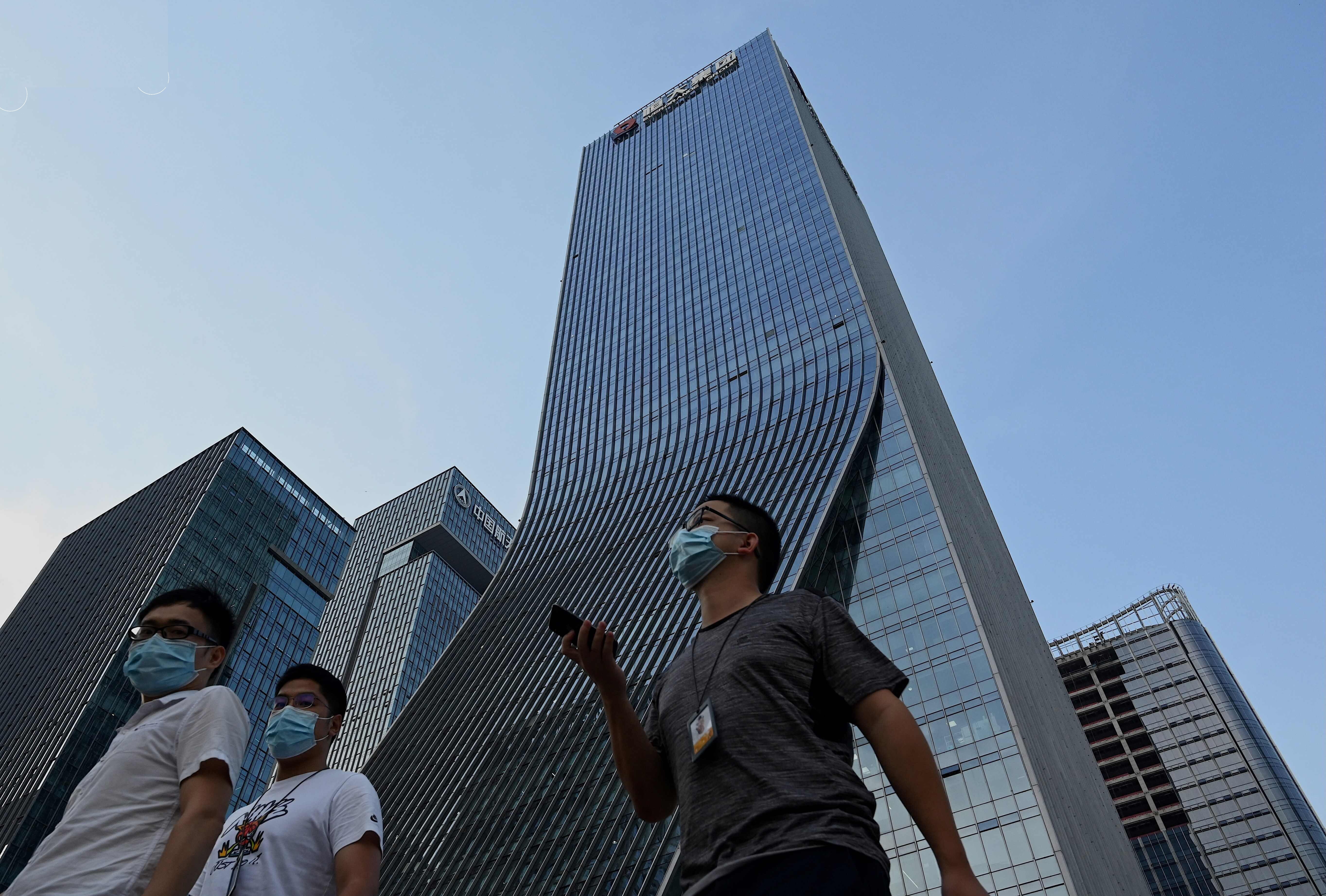 Evergrande’s headquarters in Shenzhen. Photo: AFP
