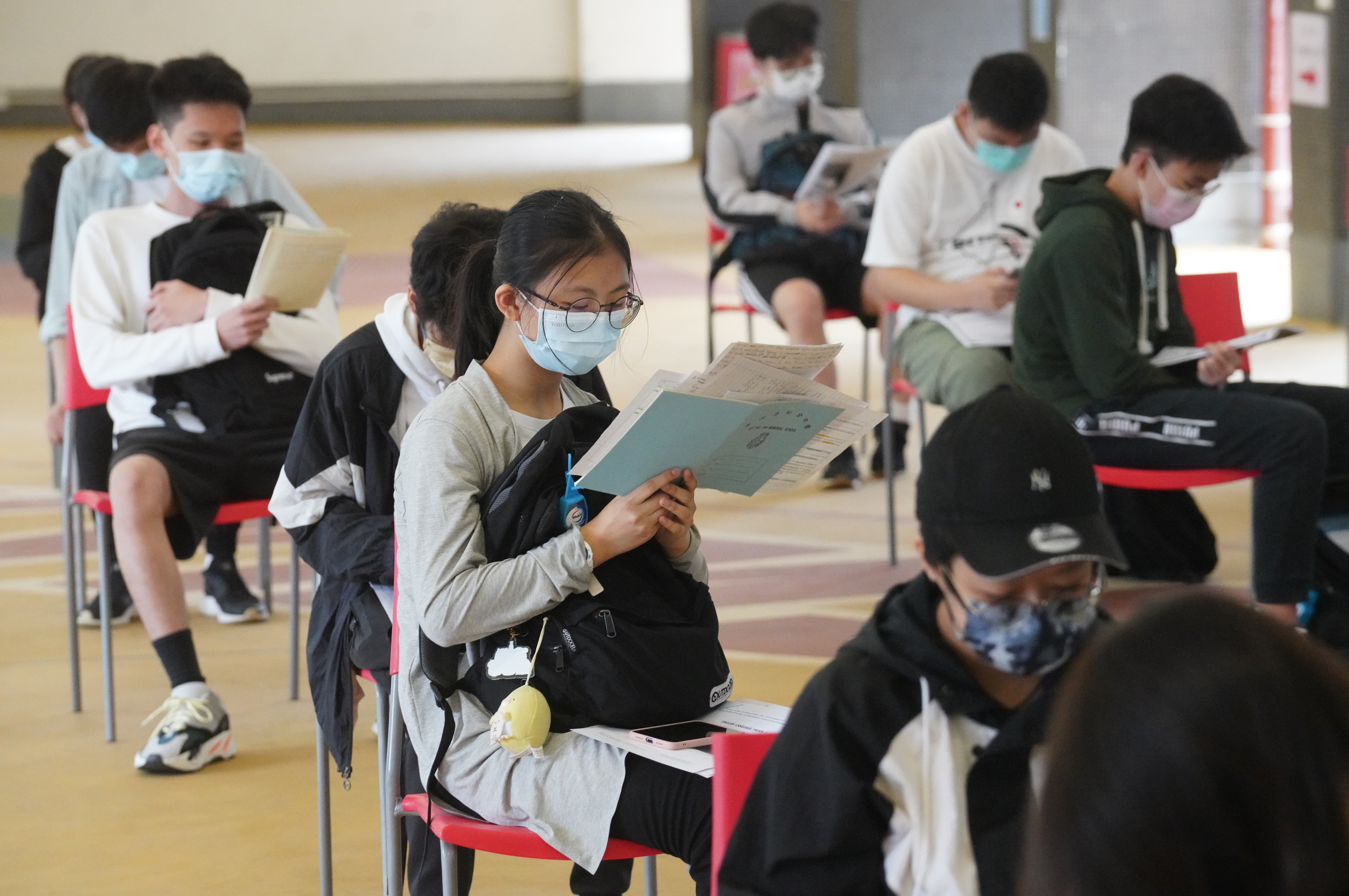 Students take their English-language university entrance exams at Lee Kau Yan Memorial School earlier this year. Photo: Winson Wong