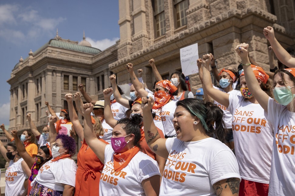 Women protest against the six-week abortion ban in Austin, Texas, on September 20. Photo: AP