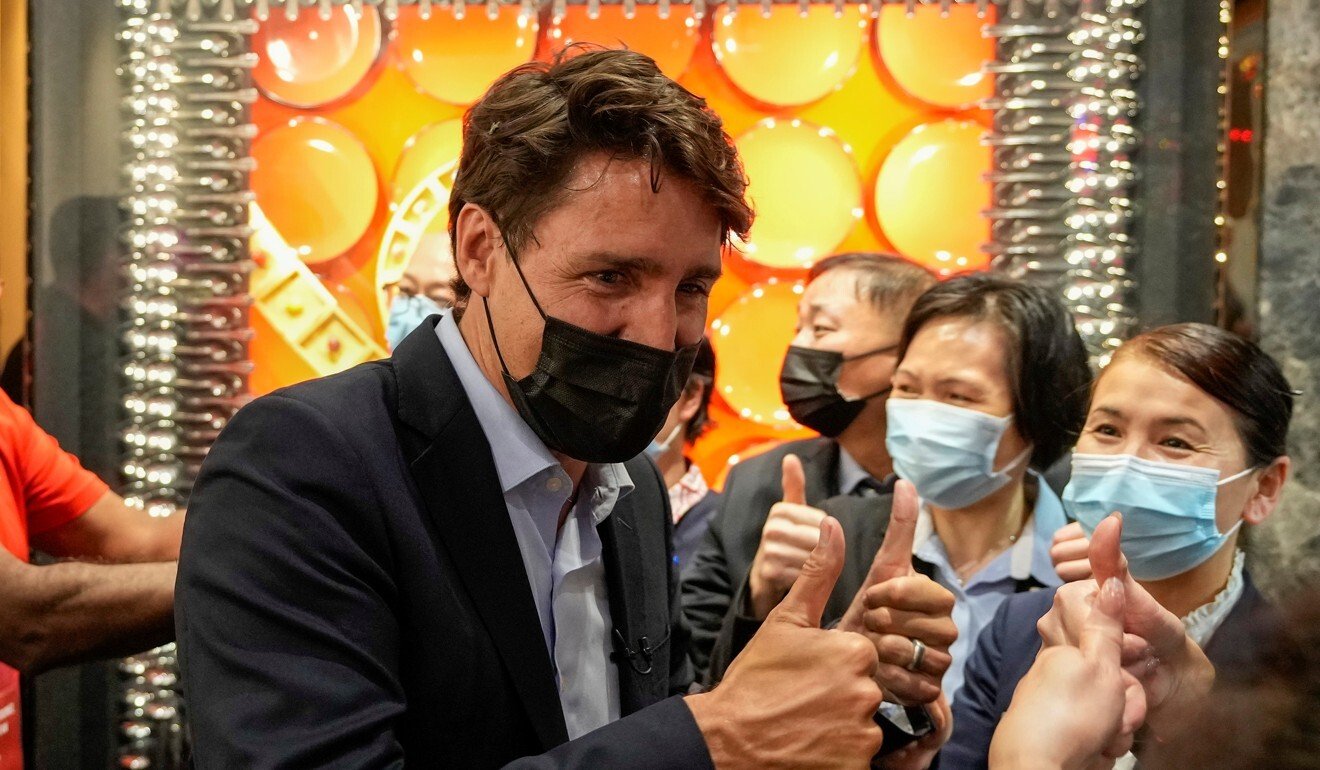 Canada’s Liberal Prime Minister Justin Trudeau campaigns in Richmond Hill, one of Ontario’s most Chinese electorates, last week. Photo: Reuters