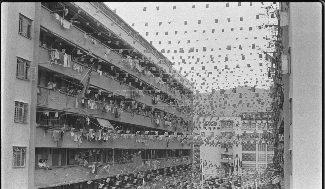Thousands of Taiwanese flags are hoisted by residents of Wang Tau Hom Estate in celebration of Double Tenth Day in this undated photo. Photo: Sam Chan