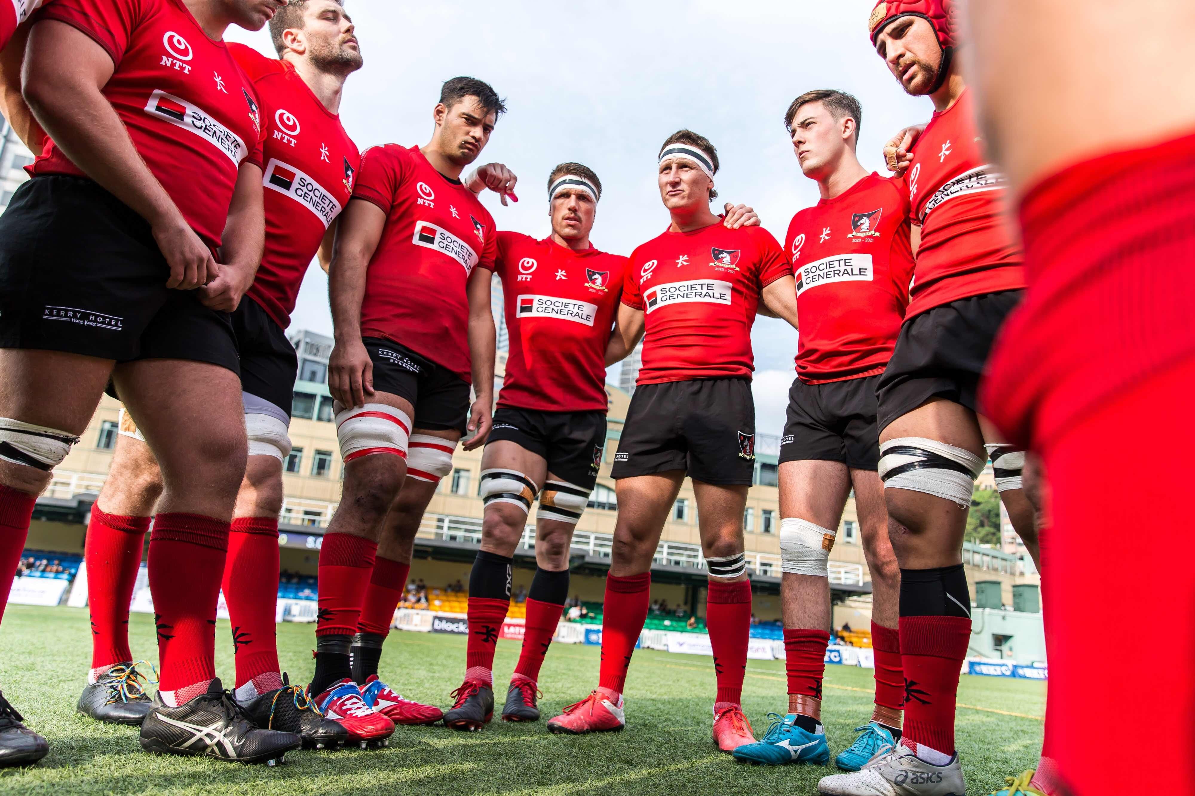 Valley ahead of their first game against Hong Kong Football Club in the men‘s Premiership 2021-22 season. Photo: Hong Kong Rugby Union