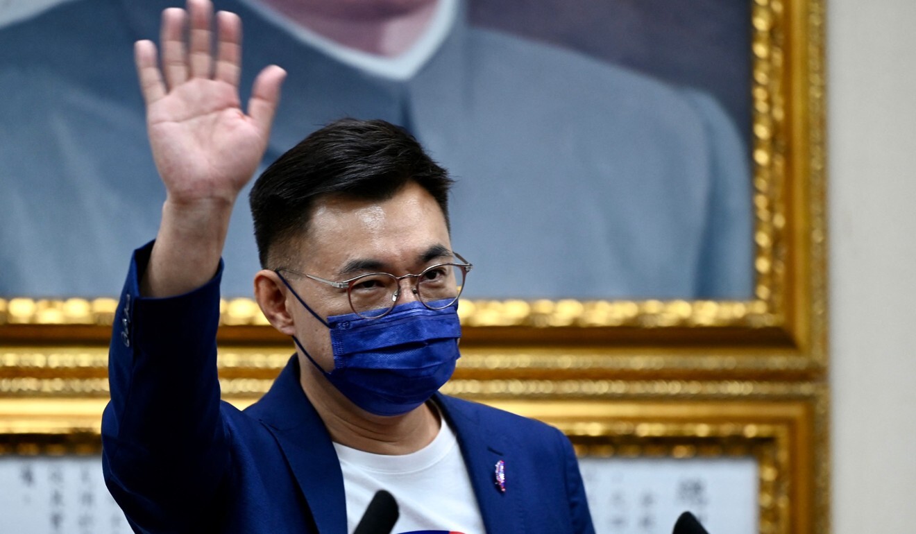 Outgoing KMT chairman Johnny Chiang. Photo: AFP