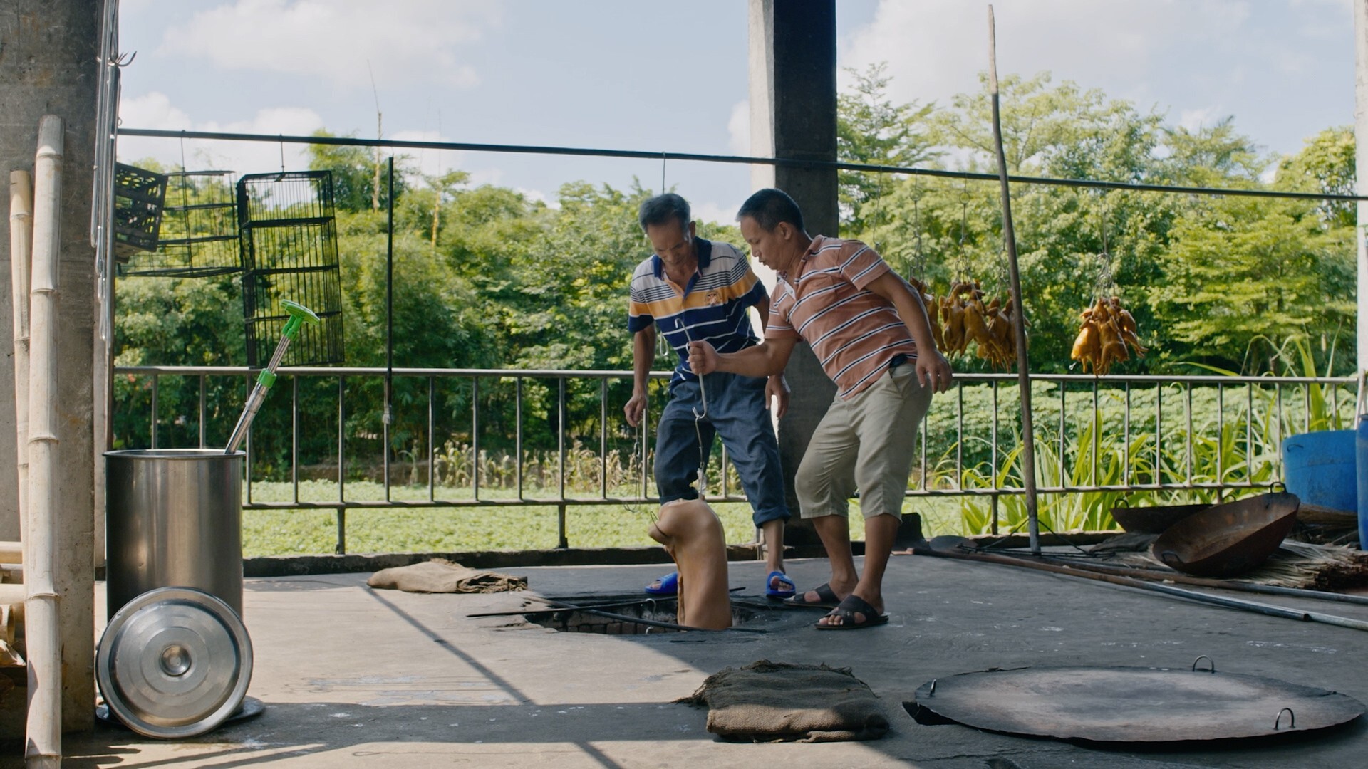 The town of Mazhang in southwestern Guangdong province is famous for its roast pork, which is cooked in deep wells instead of ovens.