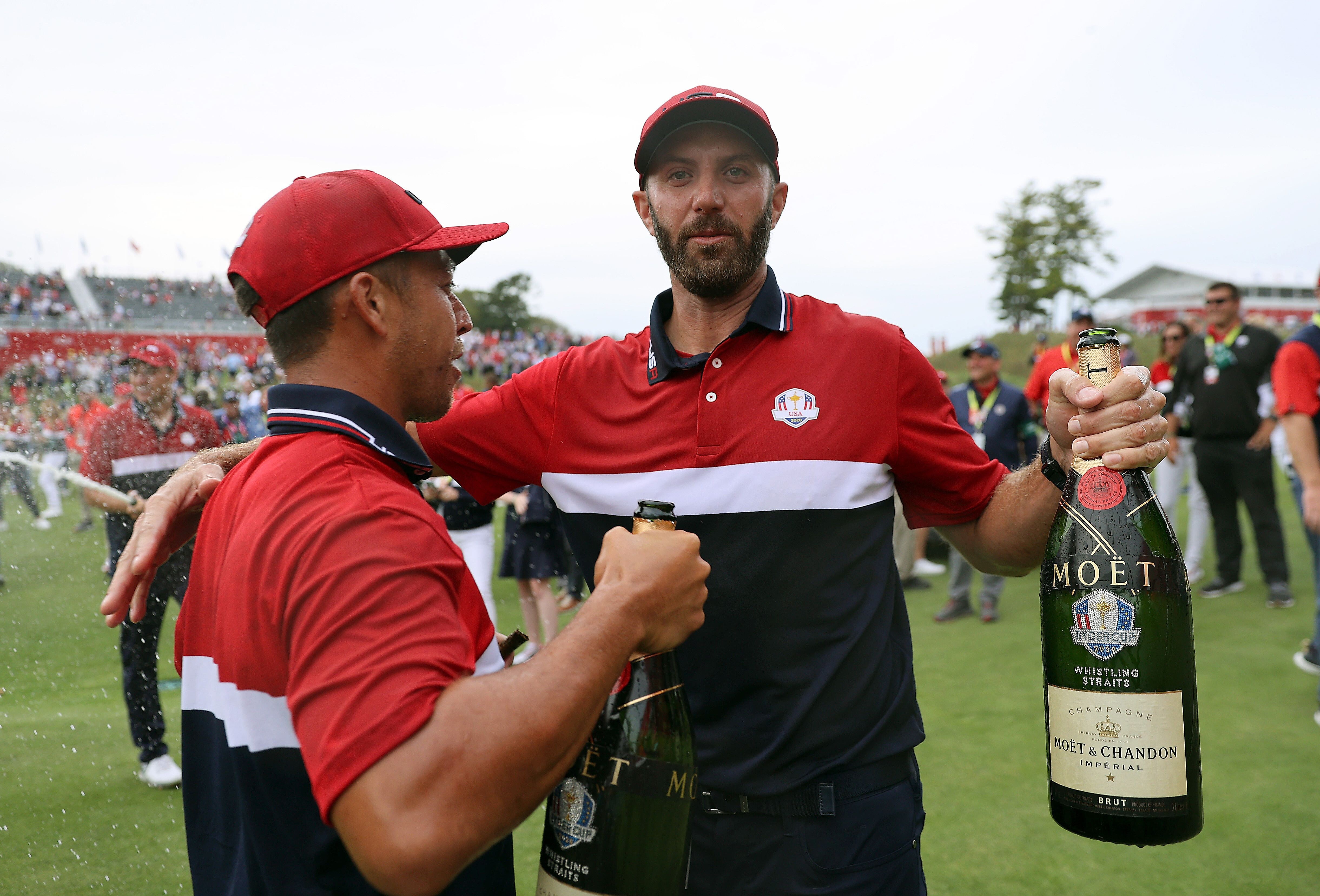 Dustin Johnson emerged victorious from all five matches he competed during the United States’ regaining of the Ryder Cup. Photo: AFP