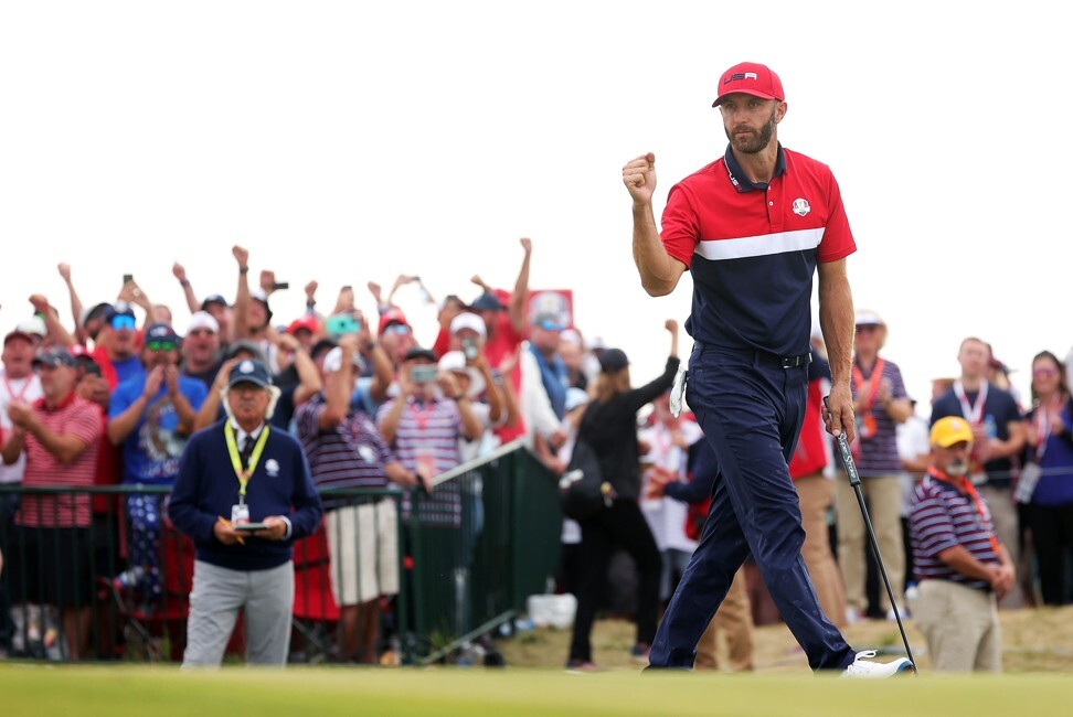 Dustin Johnson went 5-0 for the weekend. Photo: AFP