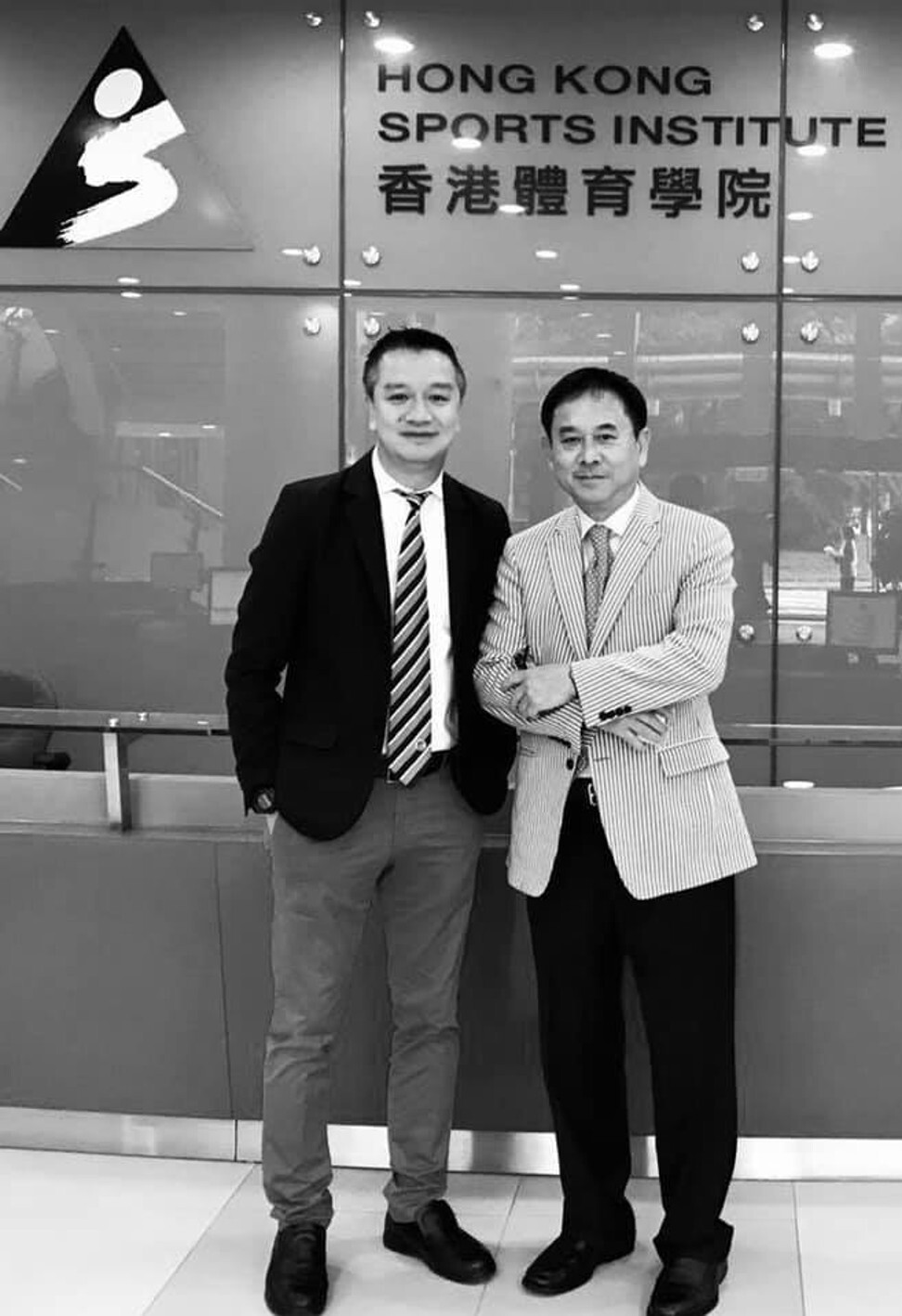 Professor Freddie Fu (right) and Professor Patrick Yung at the Sports Institute, Hong Kong's elite training centre. Photo: Facebook