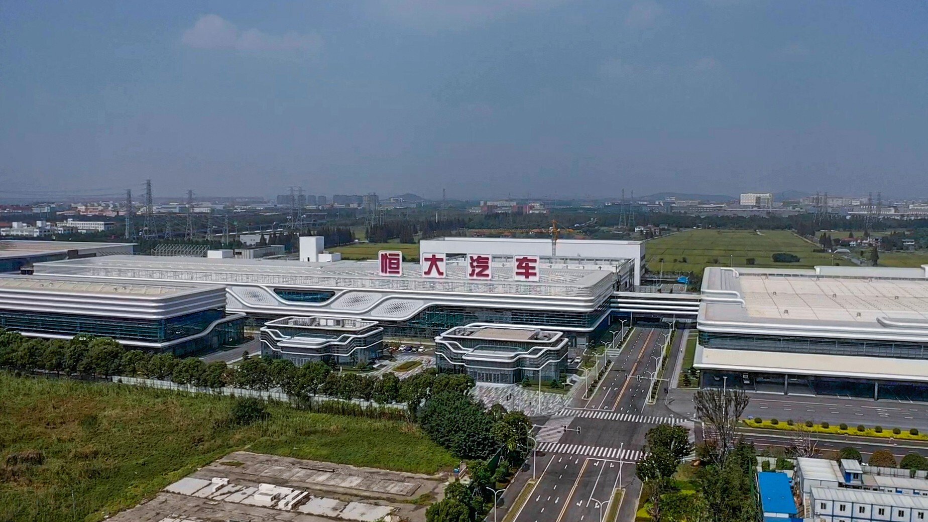 A view of Evergrande Auto’s factory in Songjiang district, Shanghai. Photo: Thomas Yau