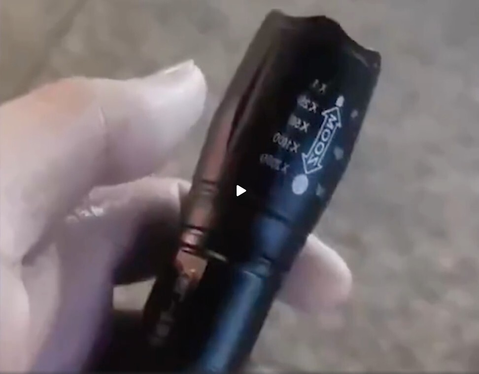 The device looks like a flashlight but is compared online to a strong remote control. Photo: Weibo