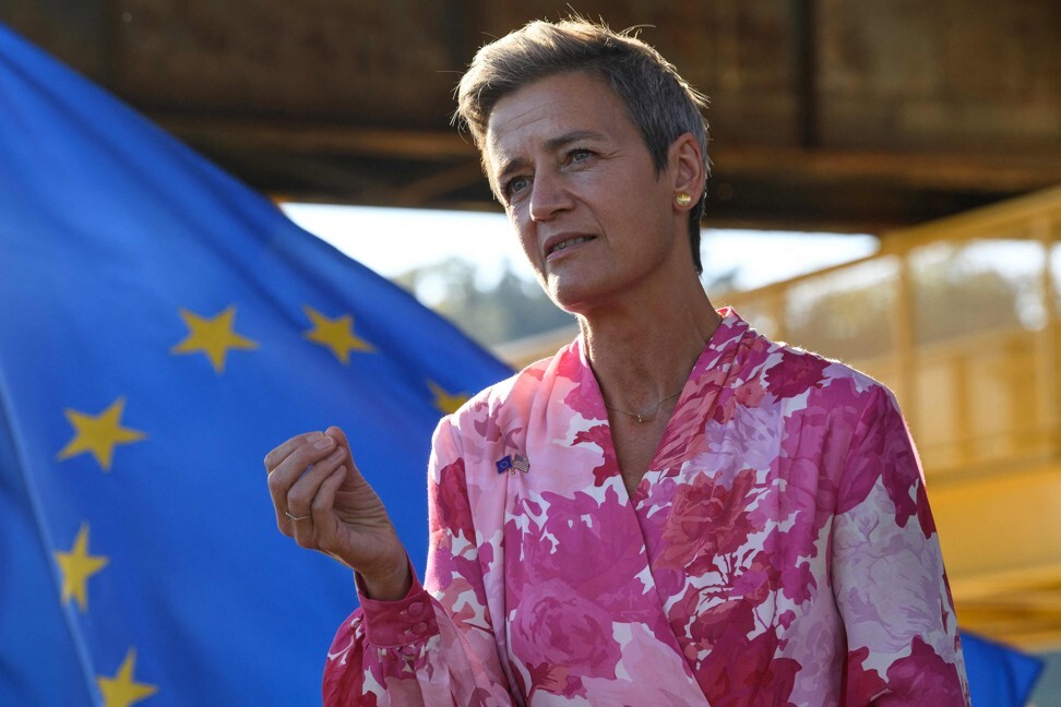 The European Union’s Commissioner for Competition, Margrethe Vestager, set out the country of origin principle in her draft rules, known as the Digital Services Act. Photo: Agence France-Presse
