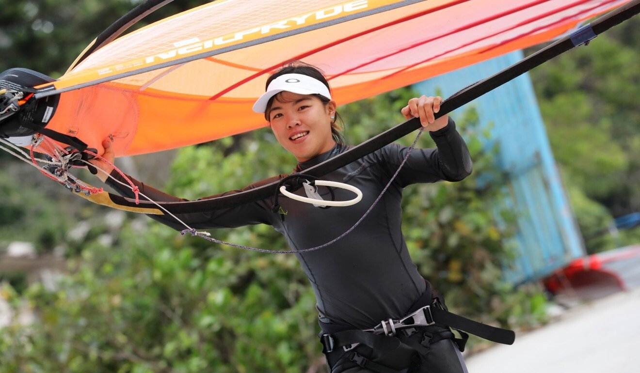 Windsurfer Hayley Chan Hei-man at the training centre in Stanley. Photo: K.Y. Cheng