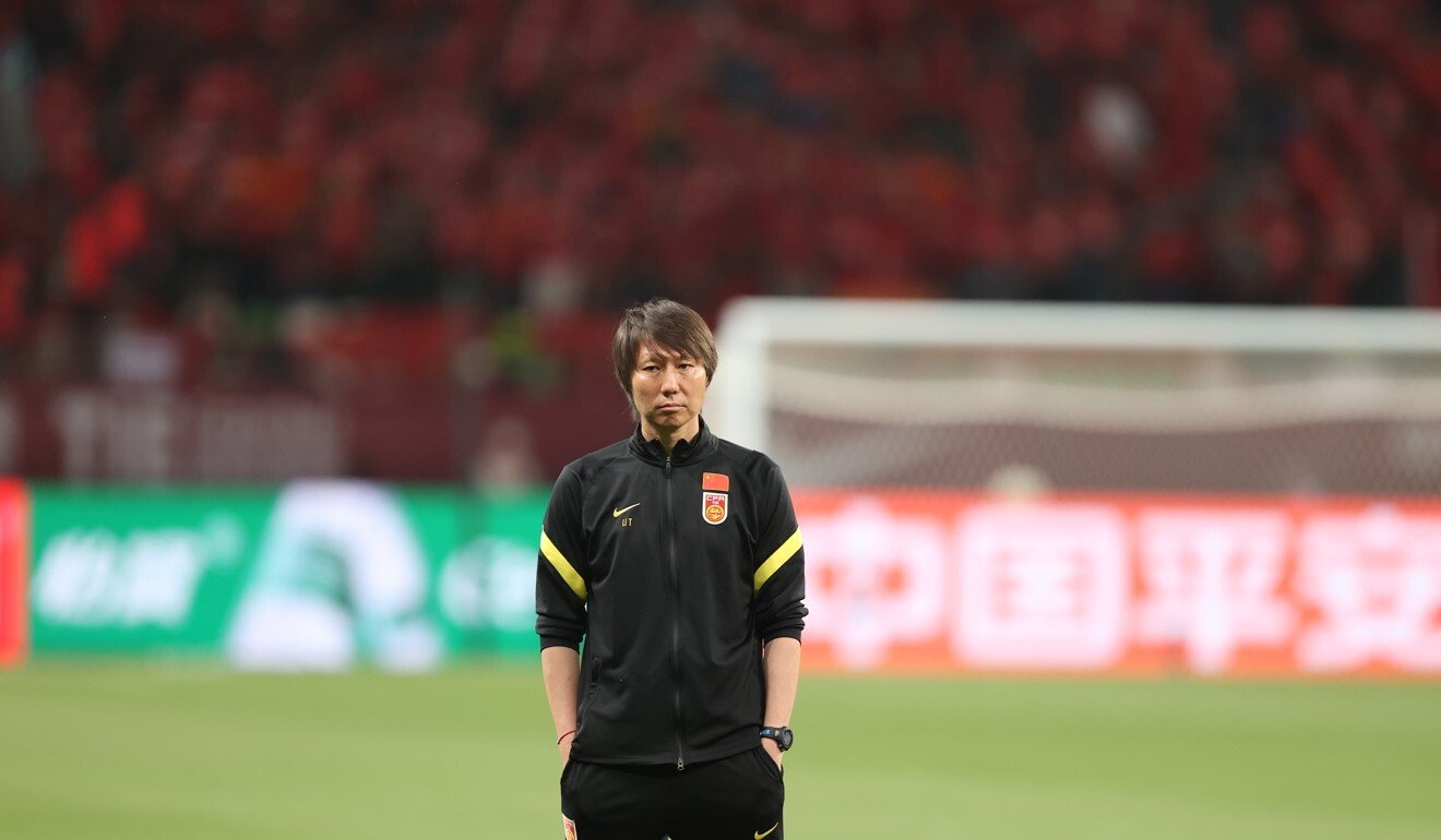 China head coach Li Tie of China looks on prior to a group A match against Guam in the Fifa World Cup Qatar 2022 qualifiers. Photo: Xinhua