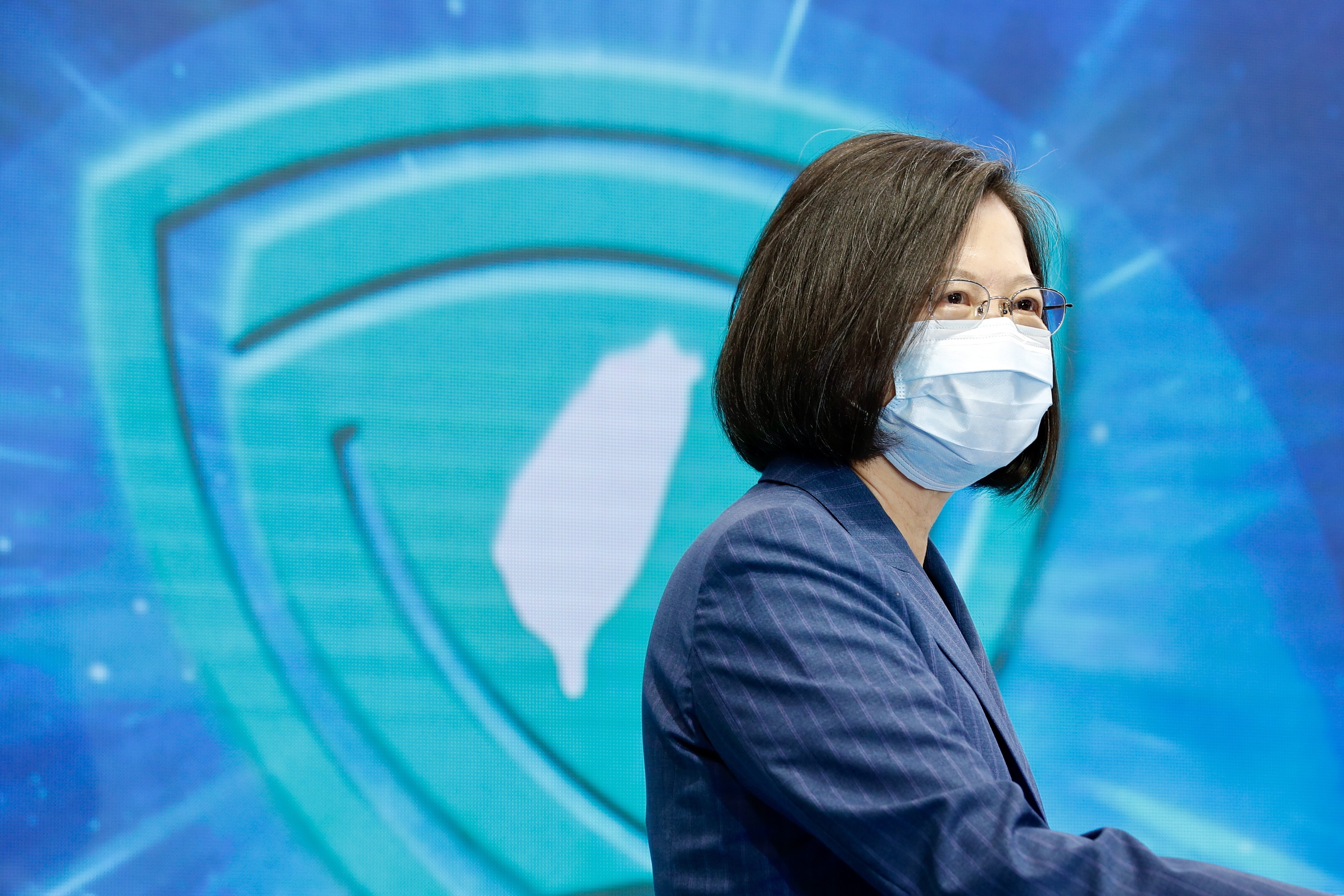 Taiwanese President Tsai Ing-wen told a security forum in Taipei that Taiwan will defend itself. Photo: EPA-EFE