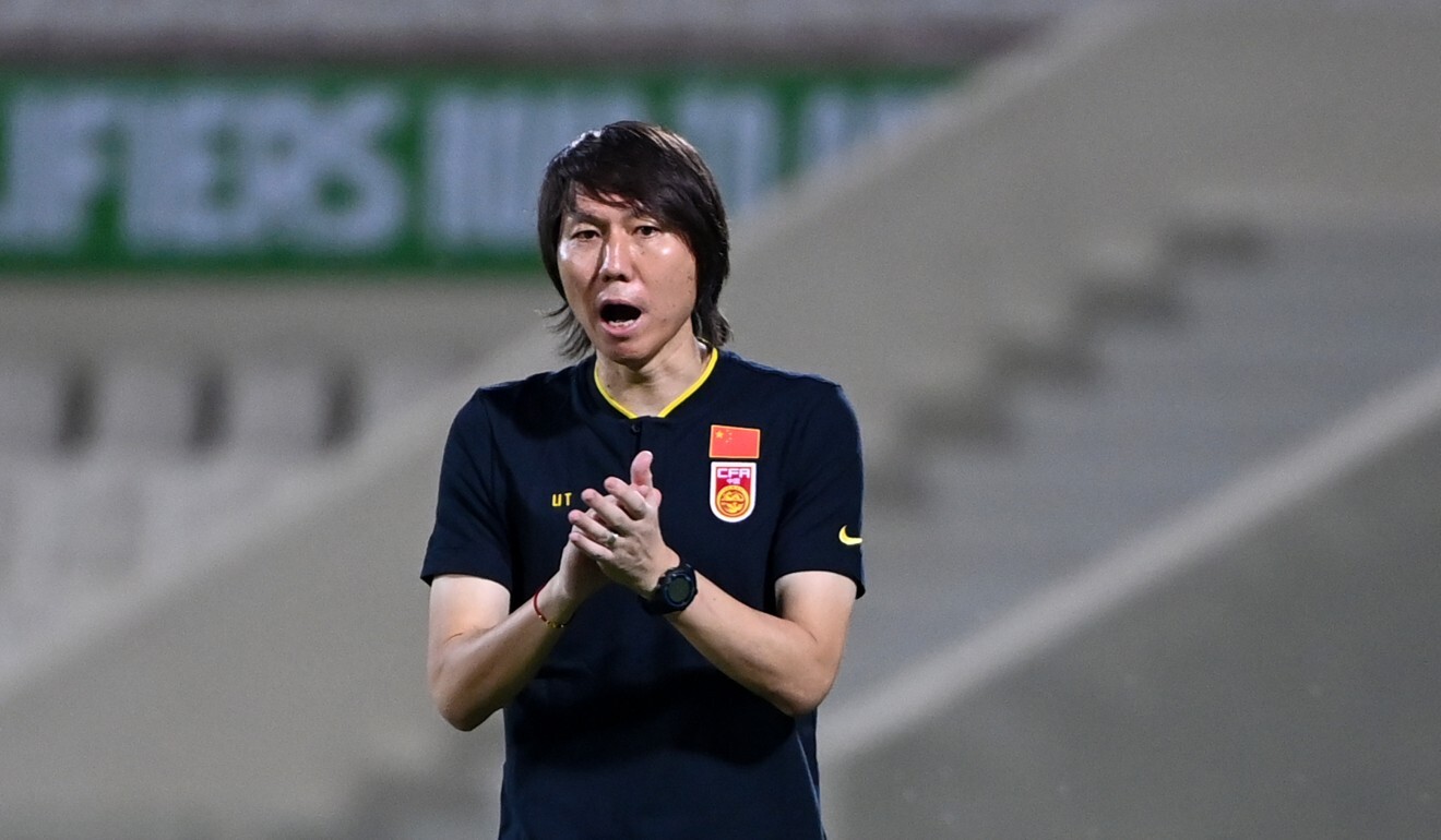 China head coach Li Tie gestures during the Fifa World Cup Qatar 2022 win over Vietnam. Photo: Xinhua