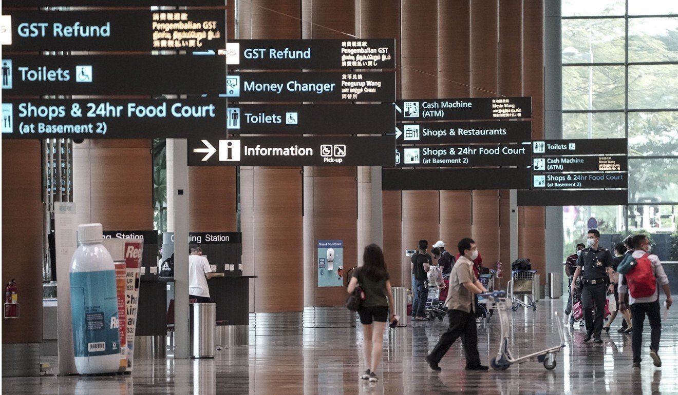 The departure hall at Terminal 3 of Changi Airport in Singapore. Photo: EPA