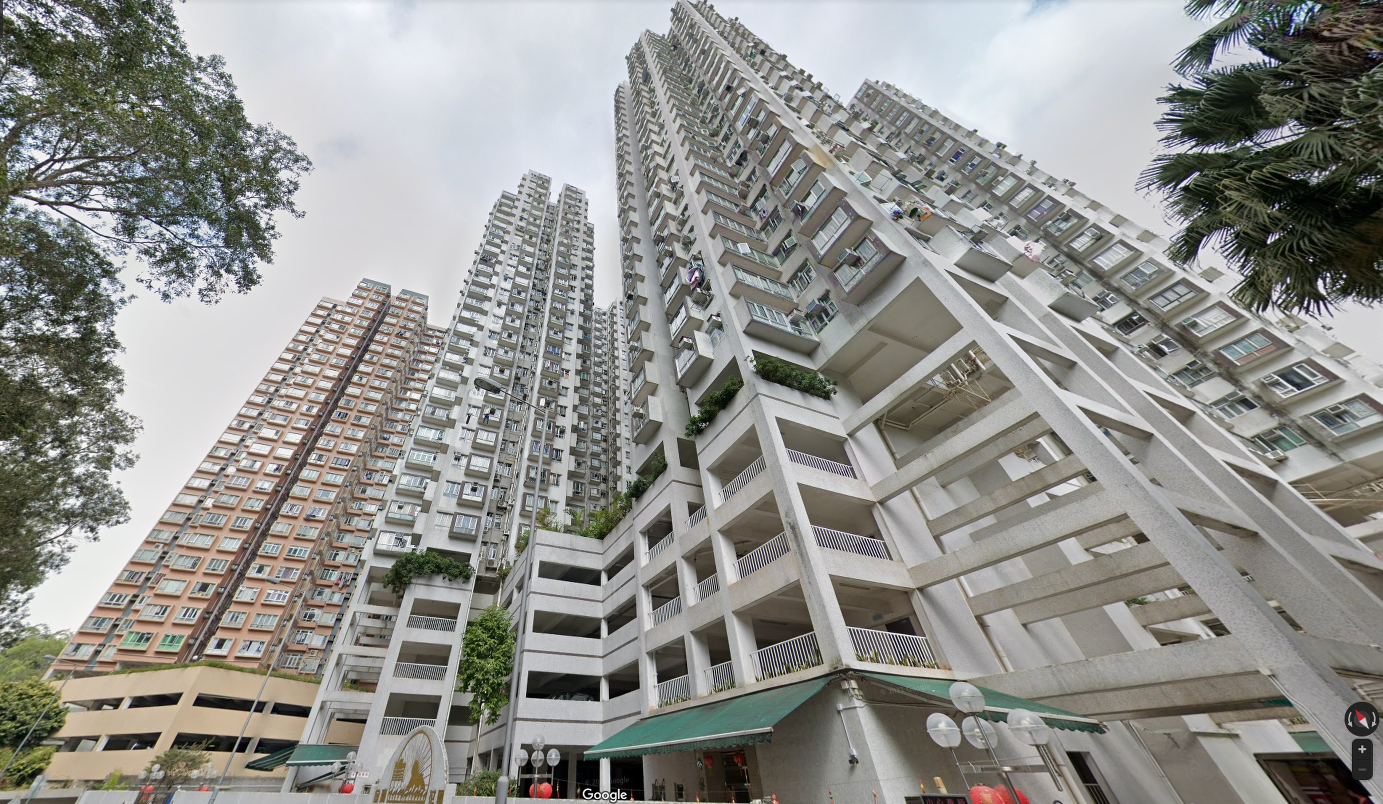 Compulsory testing was carried out at Golden Lion Garden in Tai Wai. Photo: Google