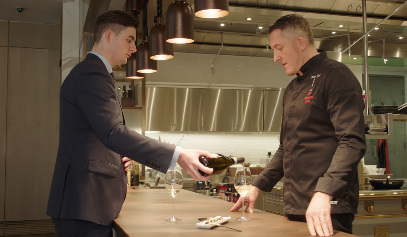 At two-Michelin-starred French restaurant L’Envol, chef Olivier Elzer (right) collaborates with chief sommelier Tristan Pommier to offer more than 1,000 varieties of wine and over 100 types of champagne to go with the dishes.