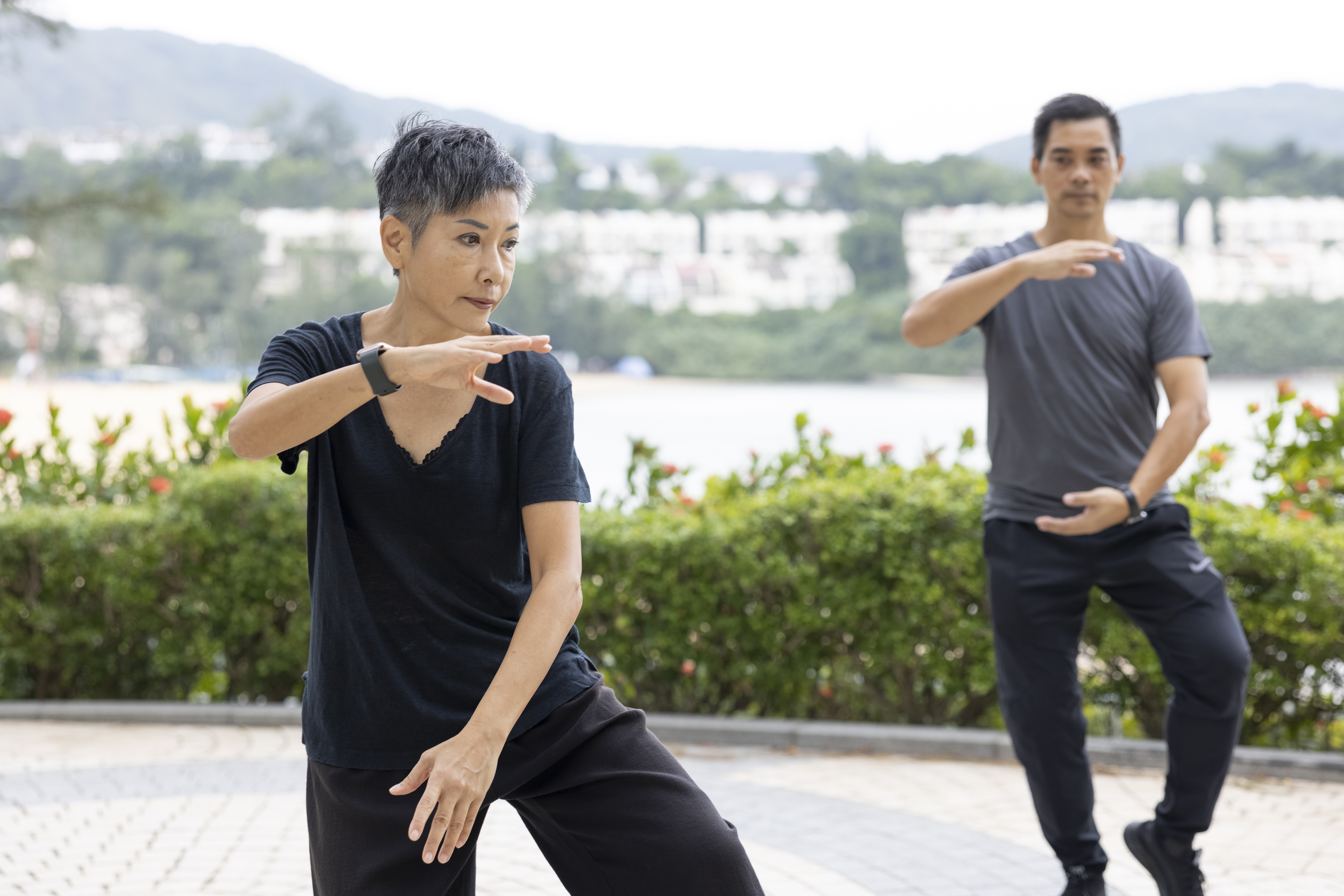 Coco Wong (left) has launched Hong Kong wellness and fitness start-up, 50+ Exercise Buddy, with her sister Zan. Photo: Man Tam