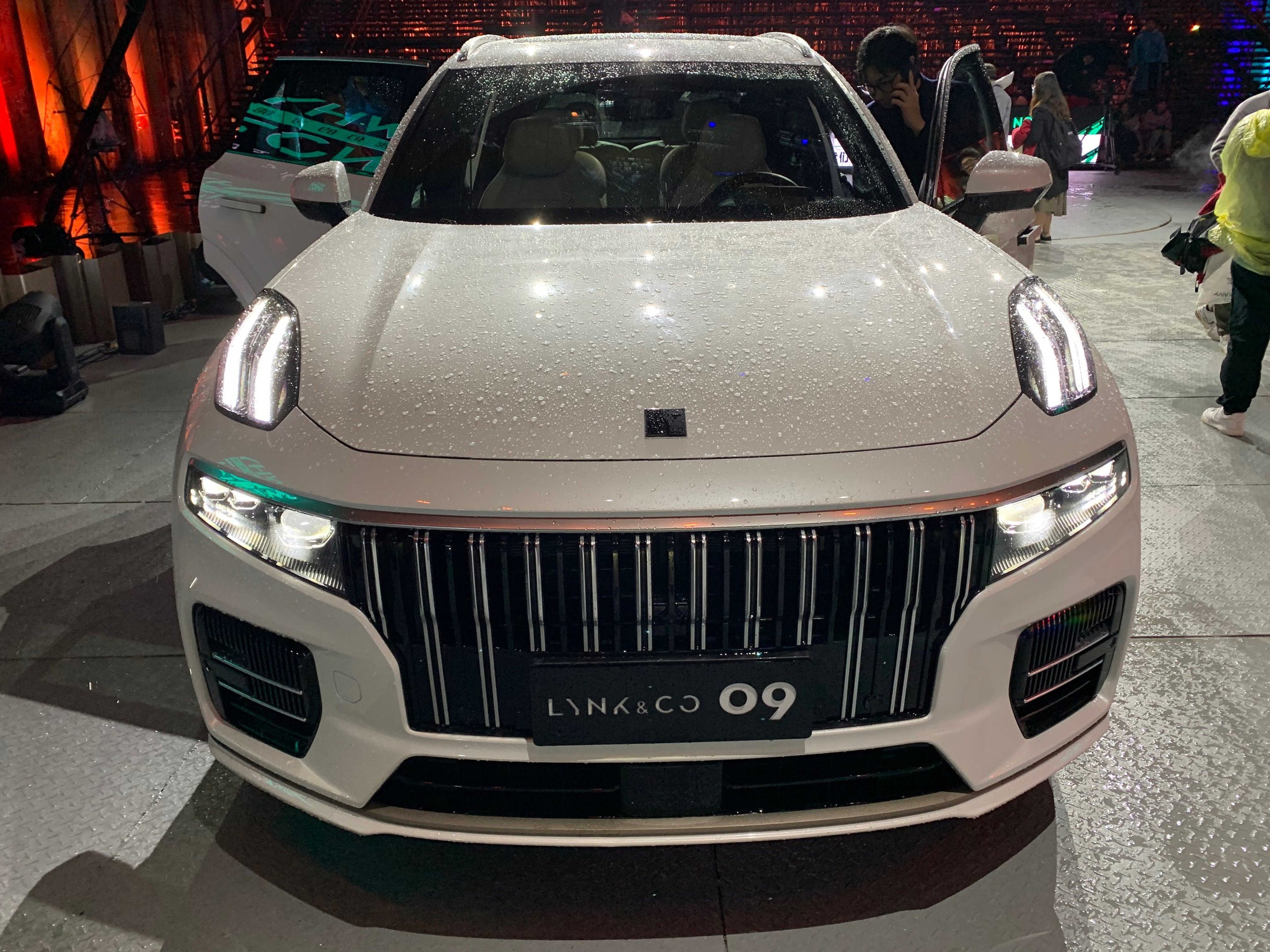 A Lynk & Co 09 SUV is displayed at its launch ceremony in Shanghai on Wednesday. Photo: Daniel Ren