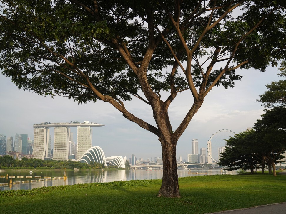 A park opposite the central business district at Marina Bay in Singapore. Malaysia’s IOI Properties won a site for US$1.1 billion. Photo: Bloomberg