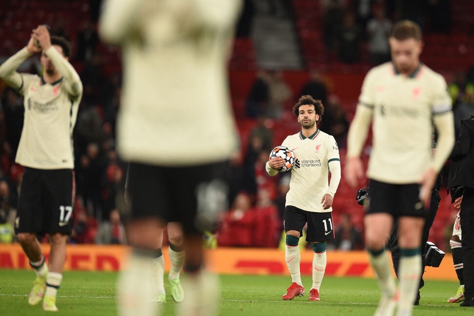 Liverpool’s Mohamed Salah bagged a hat-trick against Manchester United. Photo: AFP