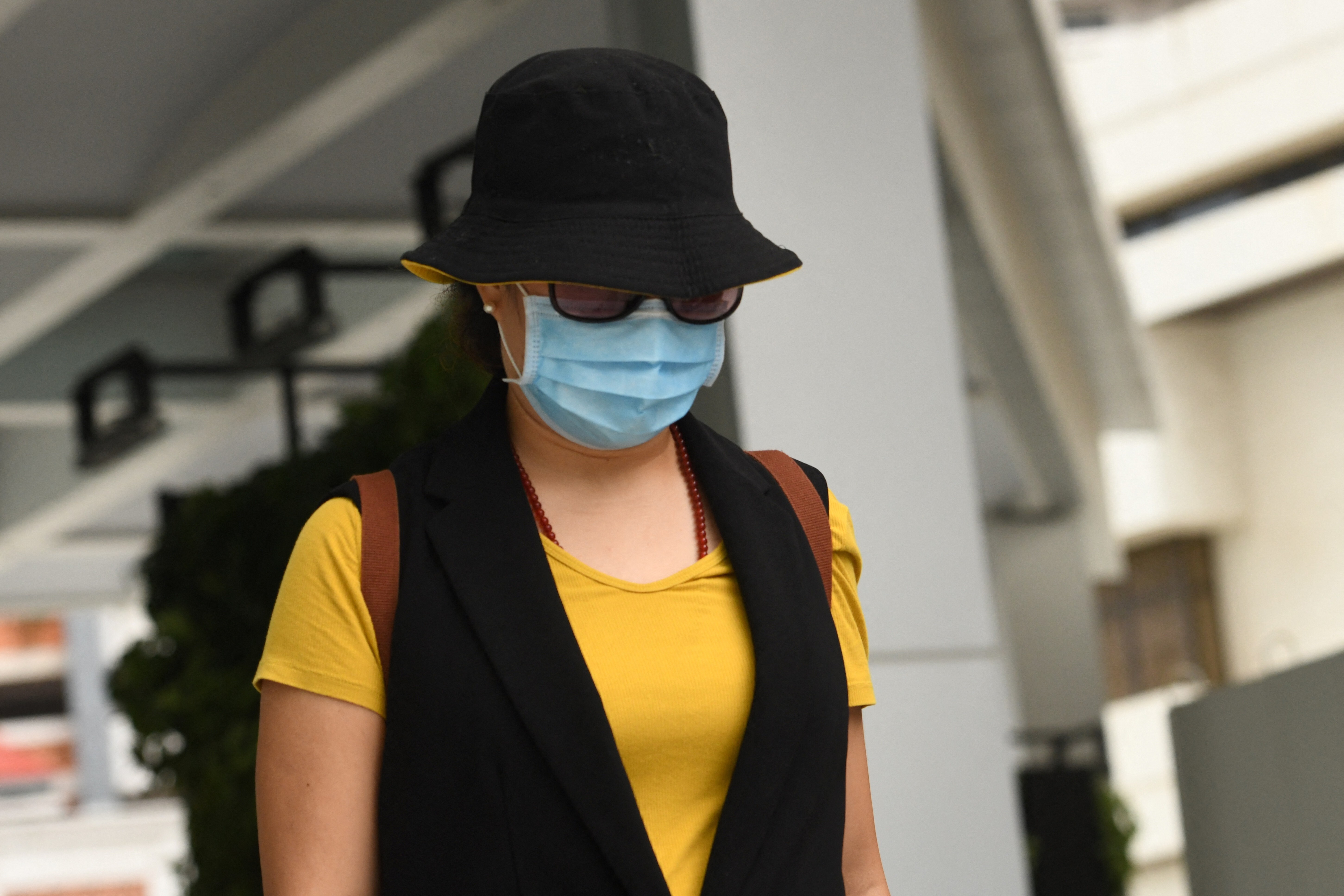 Chinese national Shi Sha pictured in February last year leaving a court in Singapore following an earlier hearing. Photo: AFP