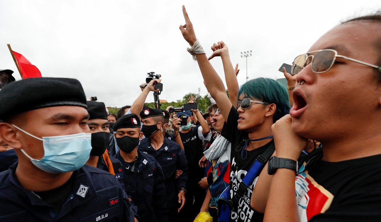 A pro-democracy protest demanding the ouster of Prime Minister Prayuth Chan-ocha's government and reforms to the monarchy in Bangkok, Thailand. Photo: Reuters