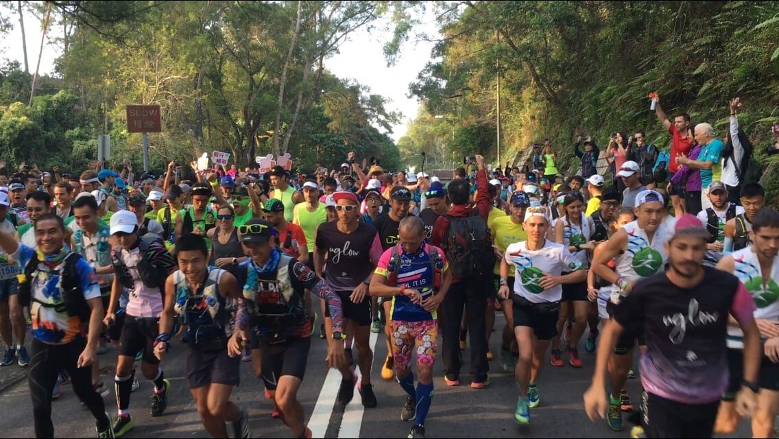 Hundreds of runners participated in the Oxfam Trailwalker 2019, despite cancellation due to the ongoing protests. Photo: Mark Agnew