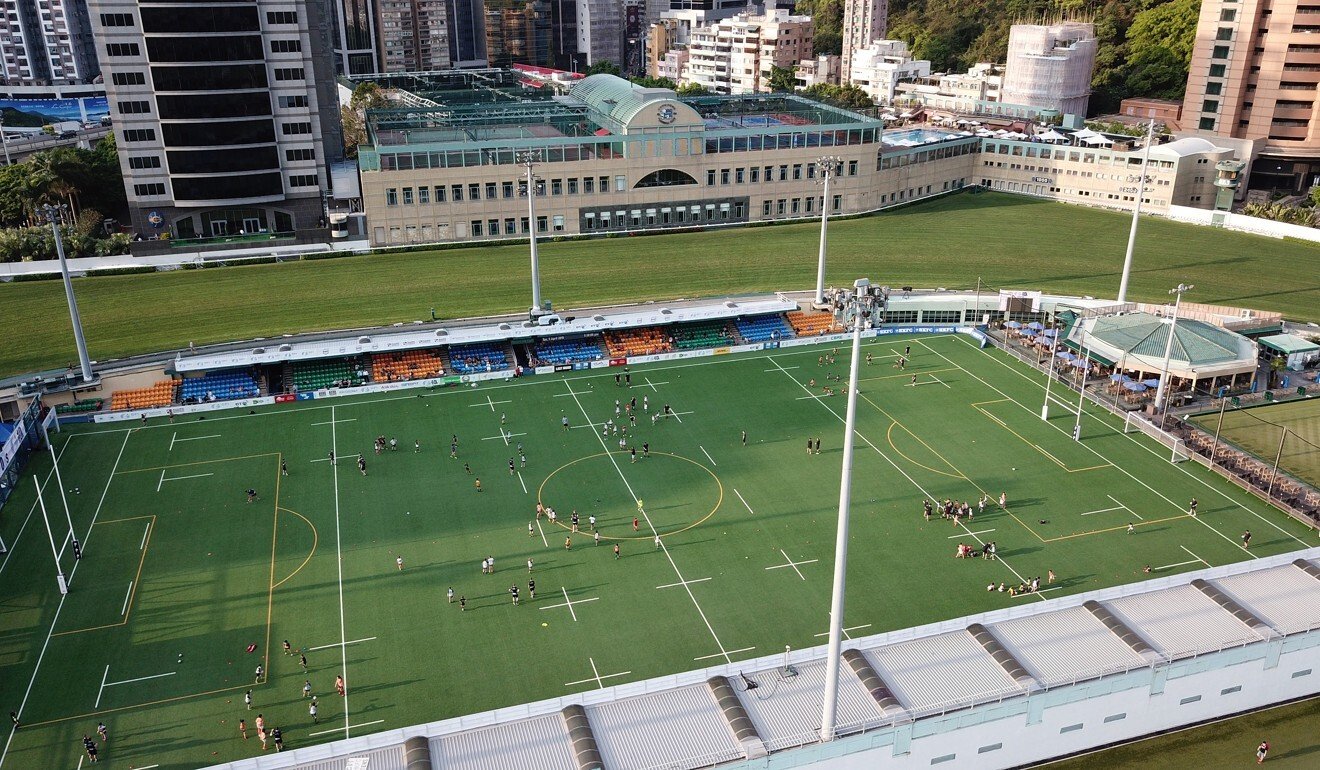 The Hong Kong Football Club’s pitch is inside Happy Valley racecourse.