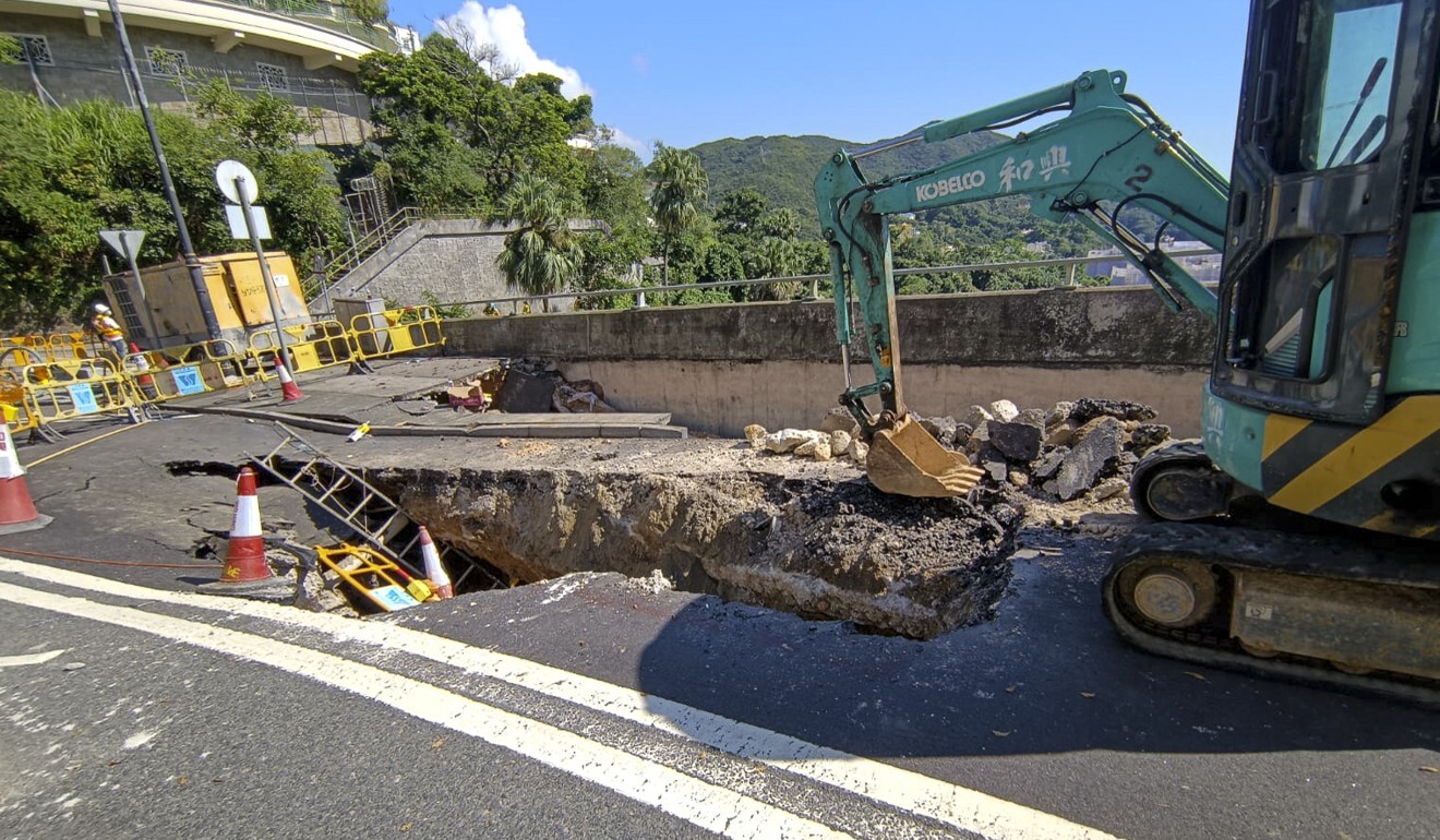 Underground water pipe bursts, triggers landslide in Hong Kong’s ...