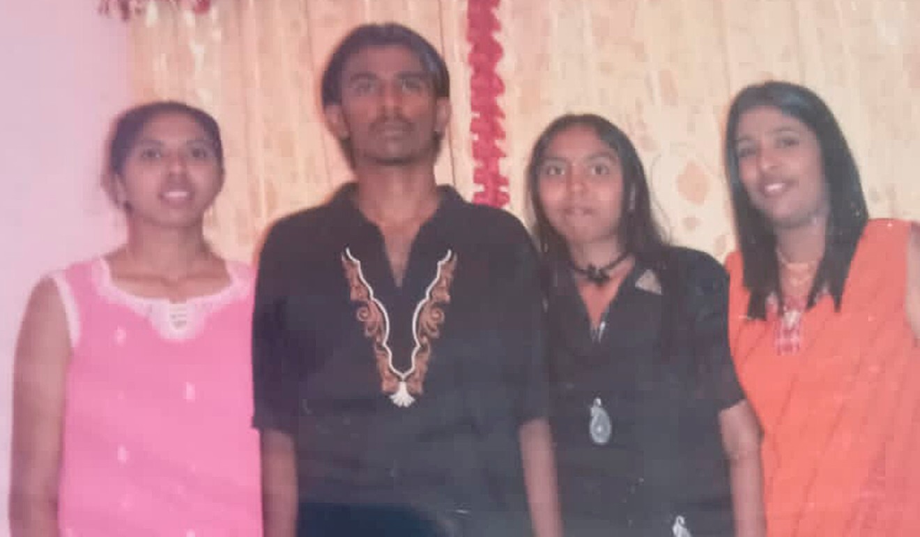 Nagaenthran with his sister Sarmila, right, and his cousins in Malaysia. Photo: Reuters